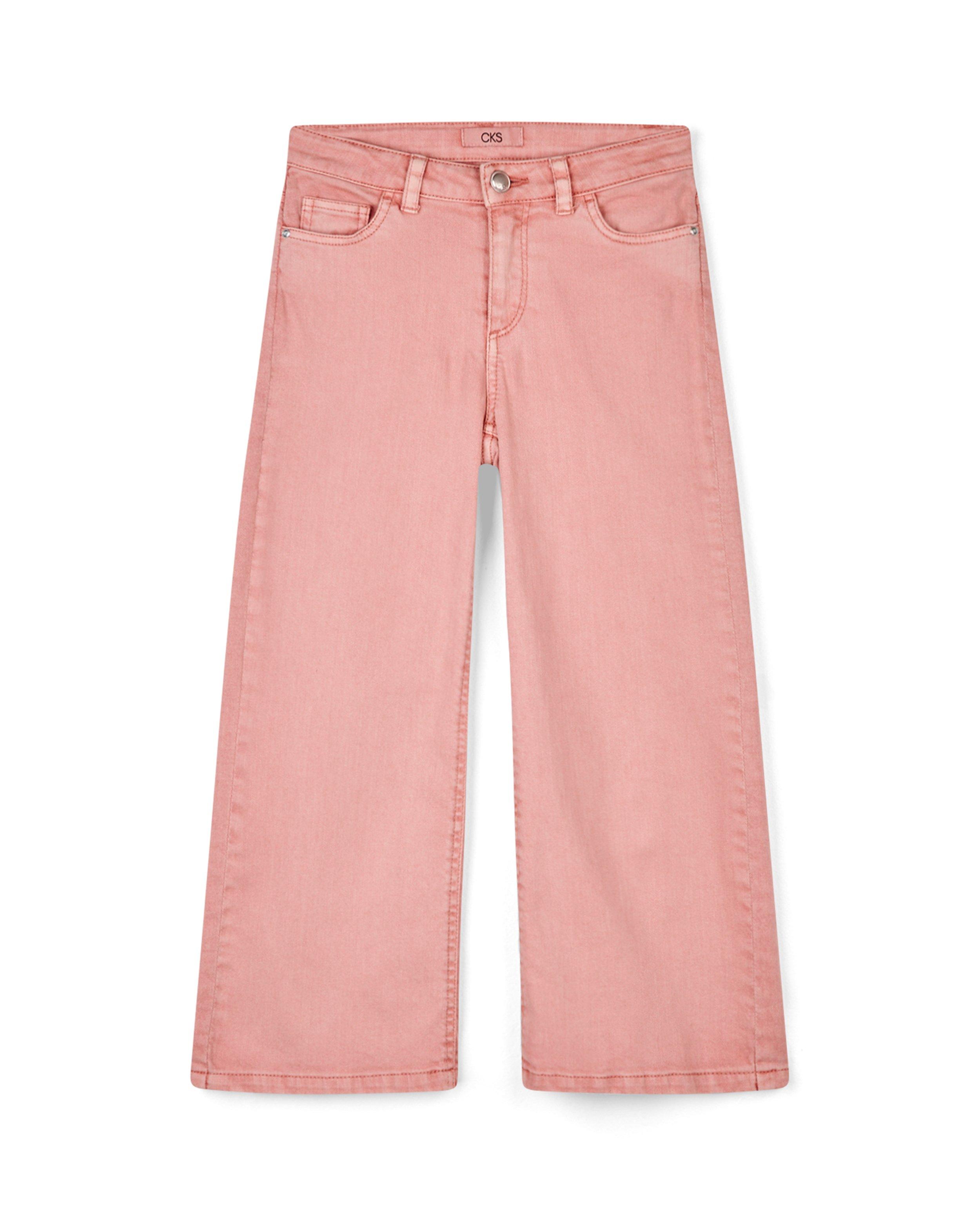 Broeken - Roze jeans met wijde pijpen CKS