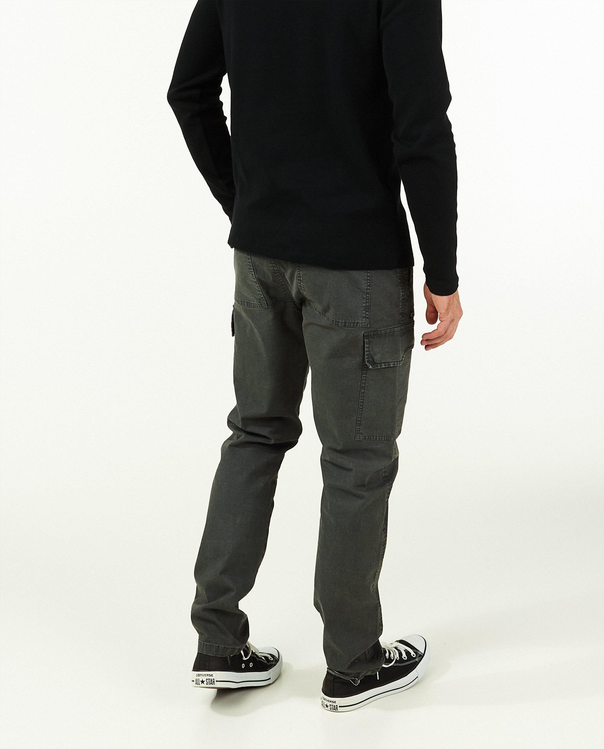 Pantalons - Pantalon cargo gris foncé