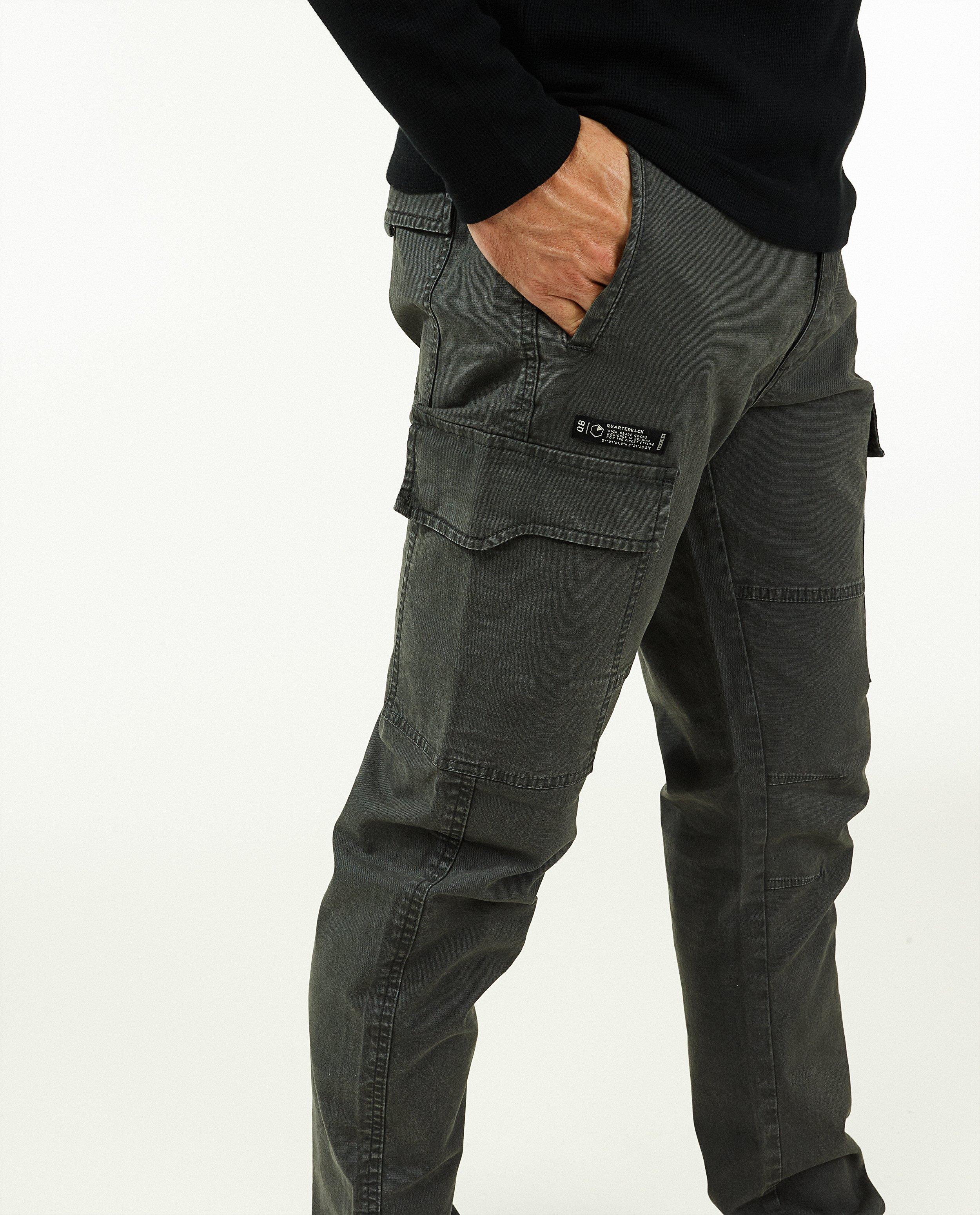 Pantalons - Pantalon cargo gris foncé