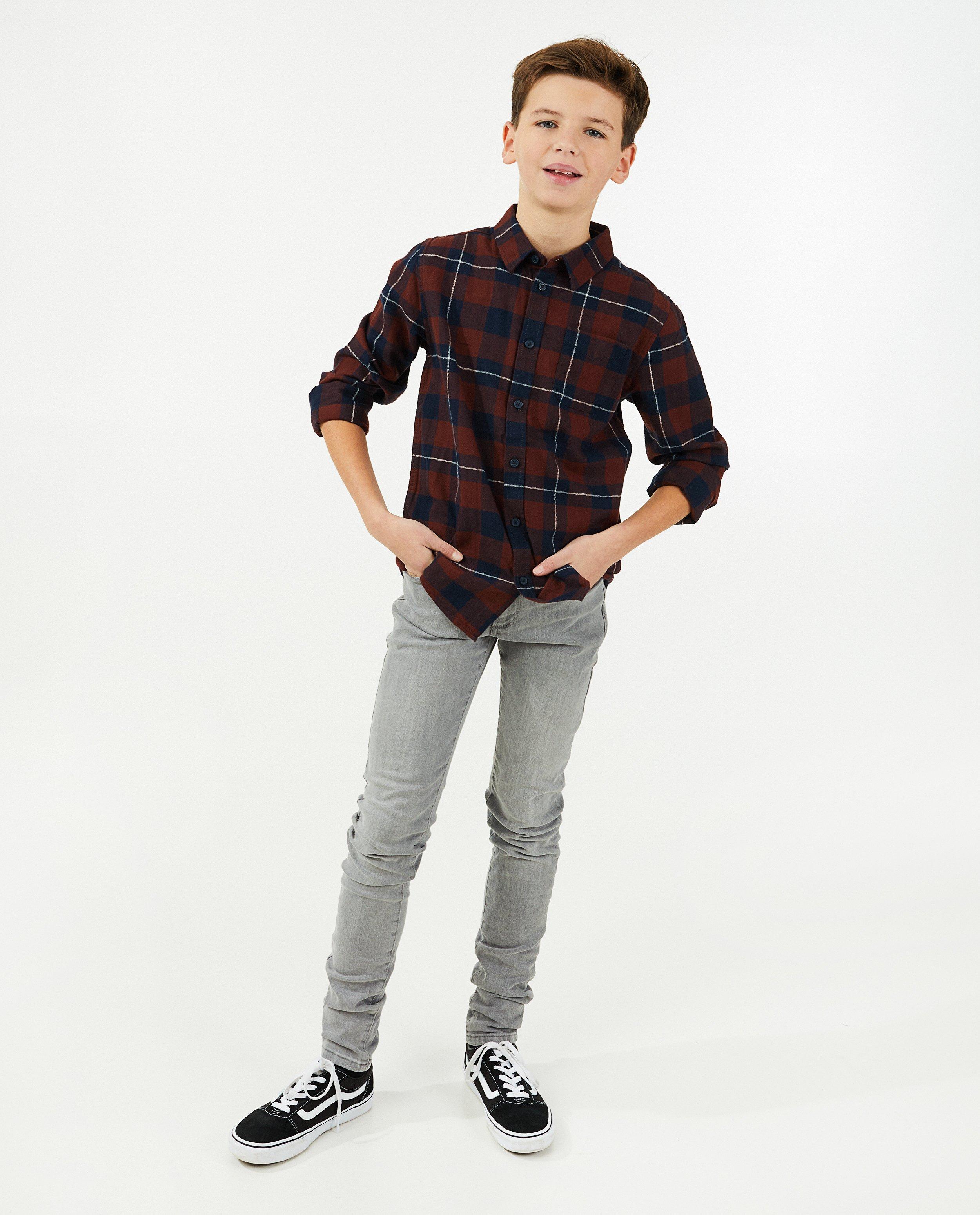 Bruin hemd met ruiten BESTies - null - Besties