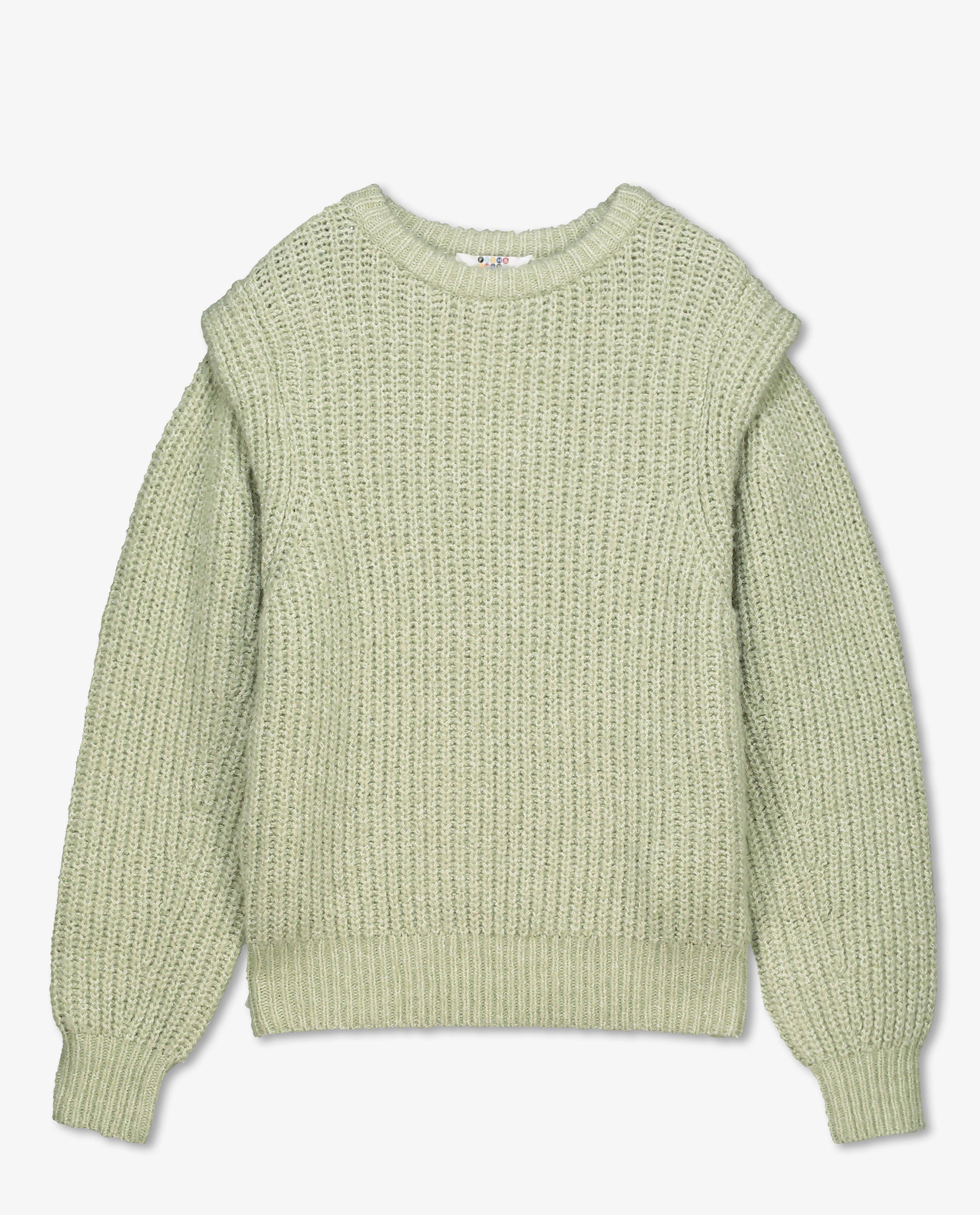 Pulls - Pull orange clair à volants