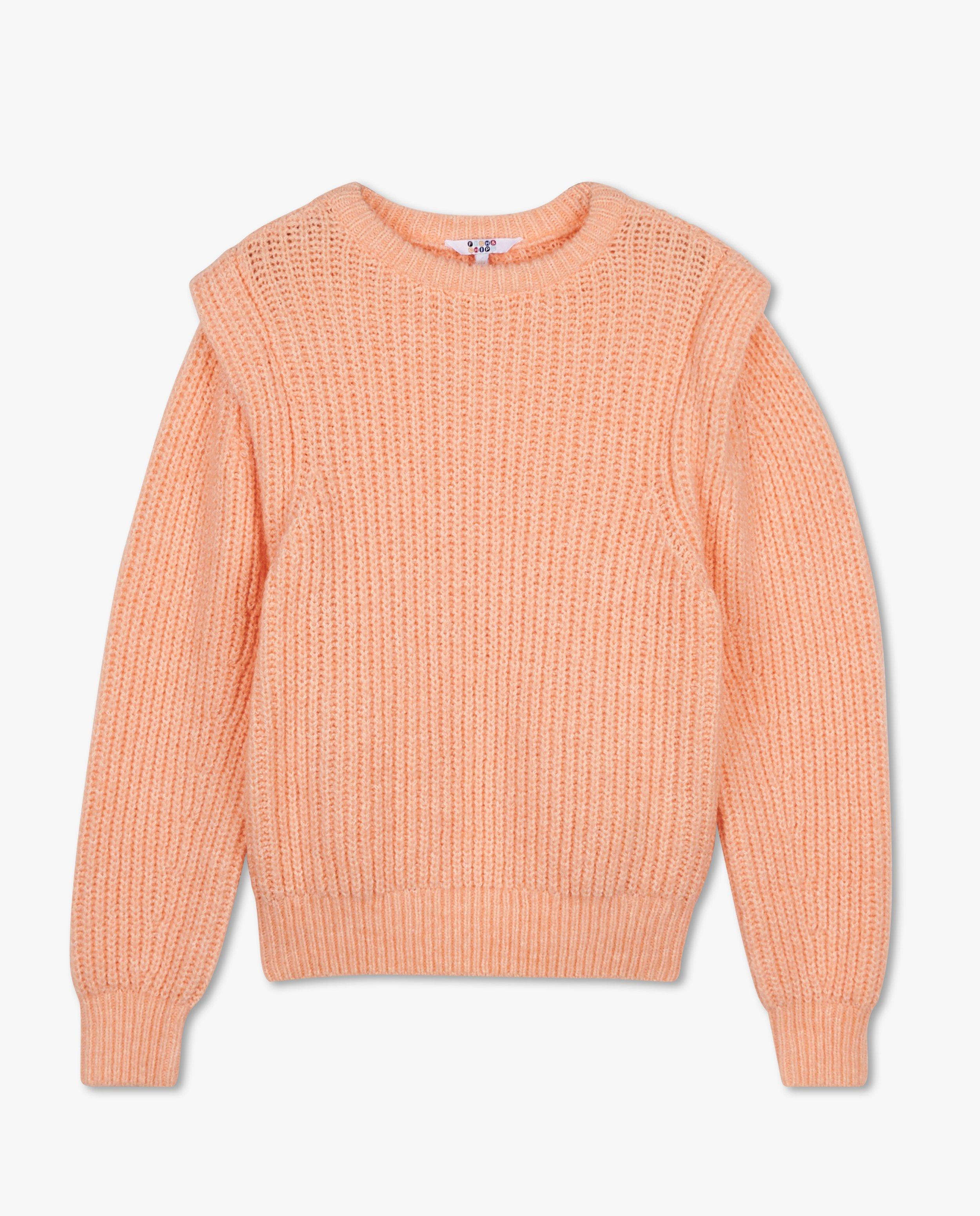 Pulls - Pull orange clair à volants