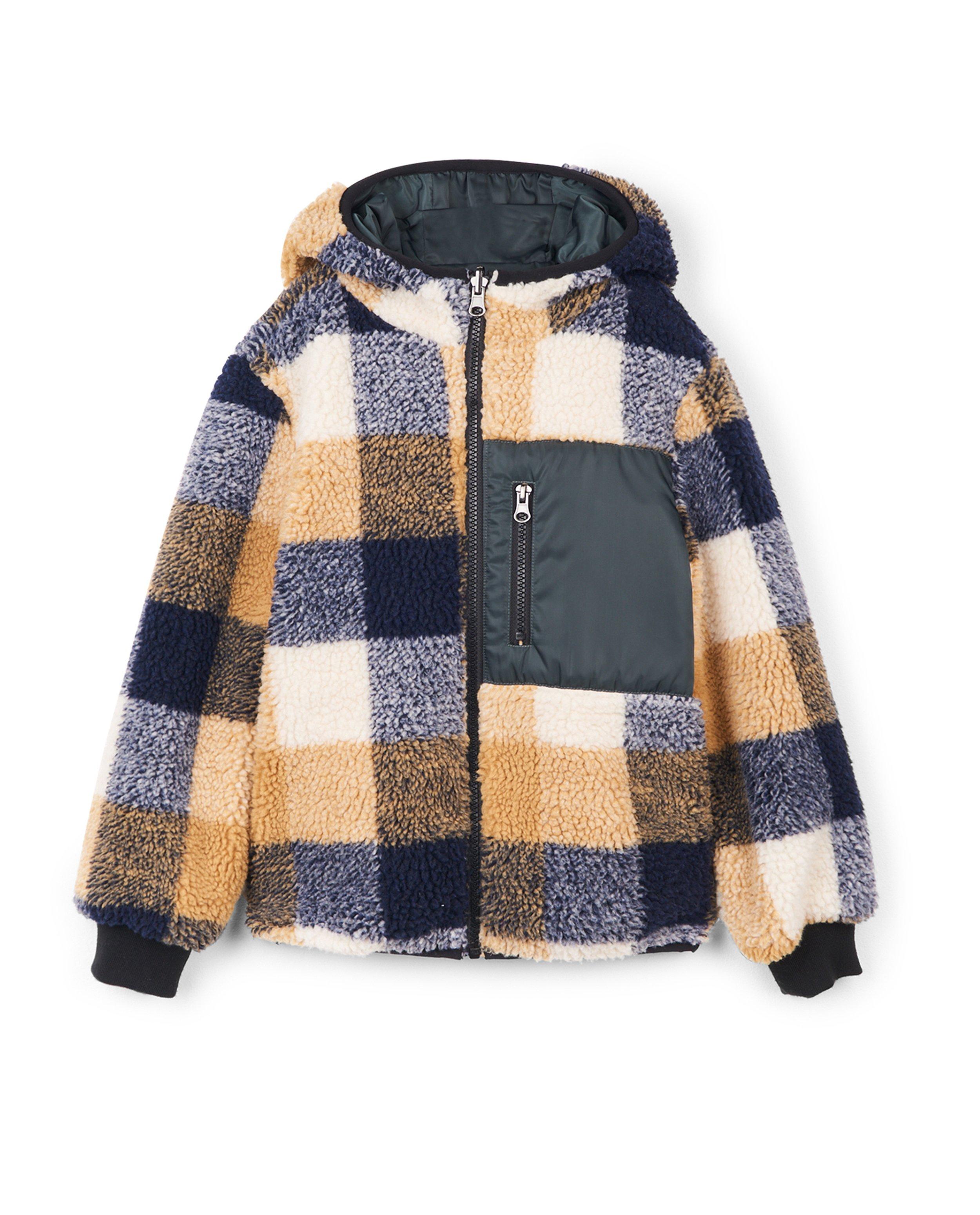 Jassen - Omkeerbare jas met geruite teddy CKS