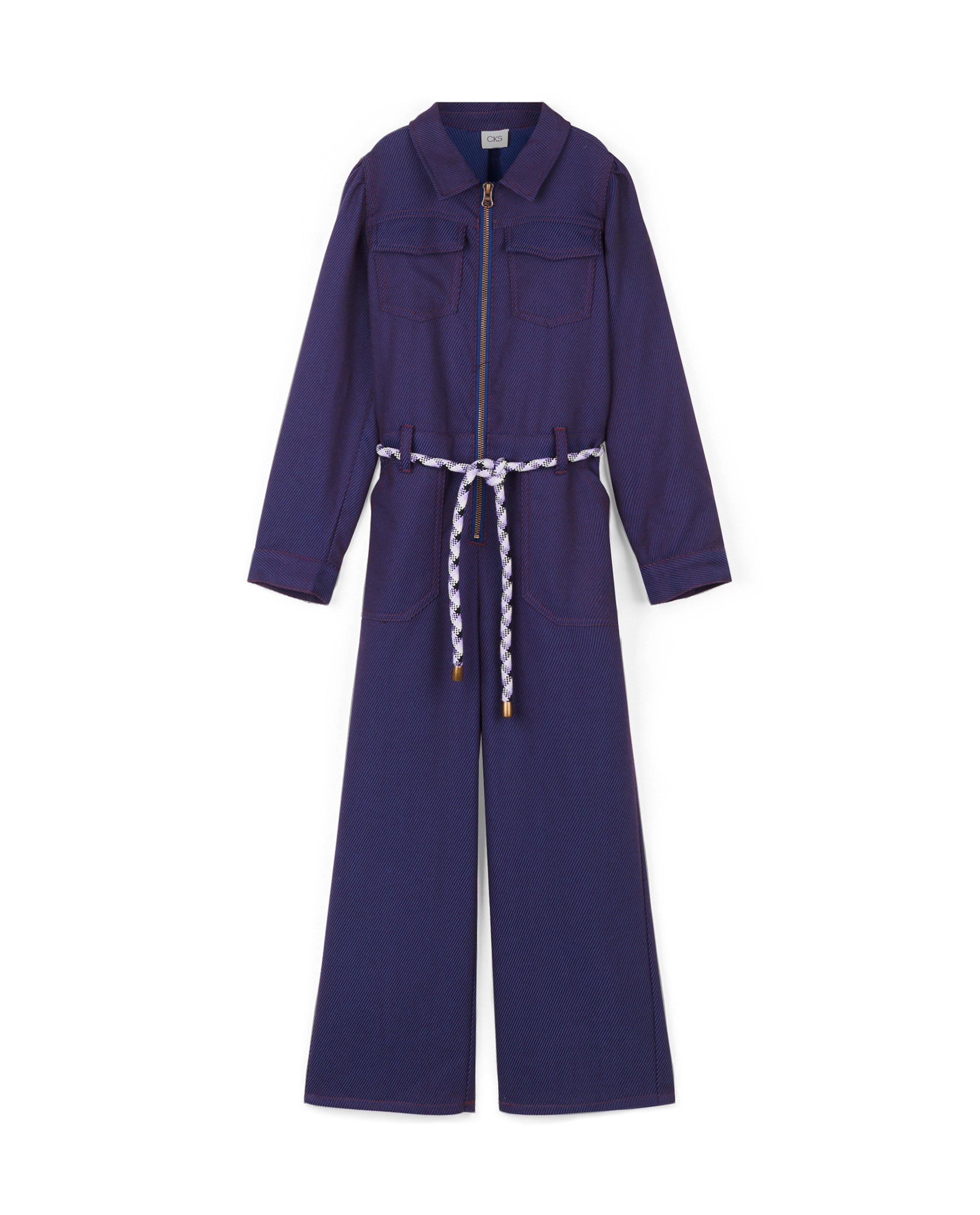 Combinaisons - Combinaison mauve côtelée CKS