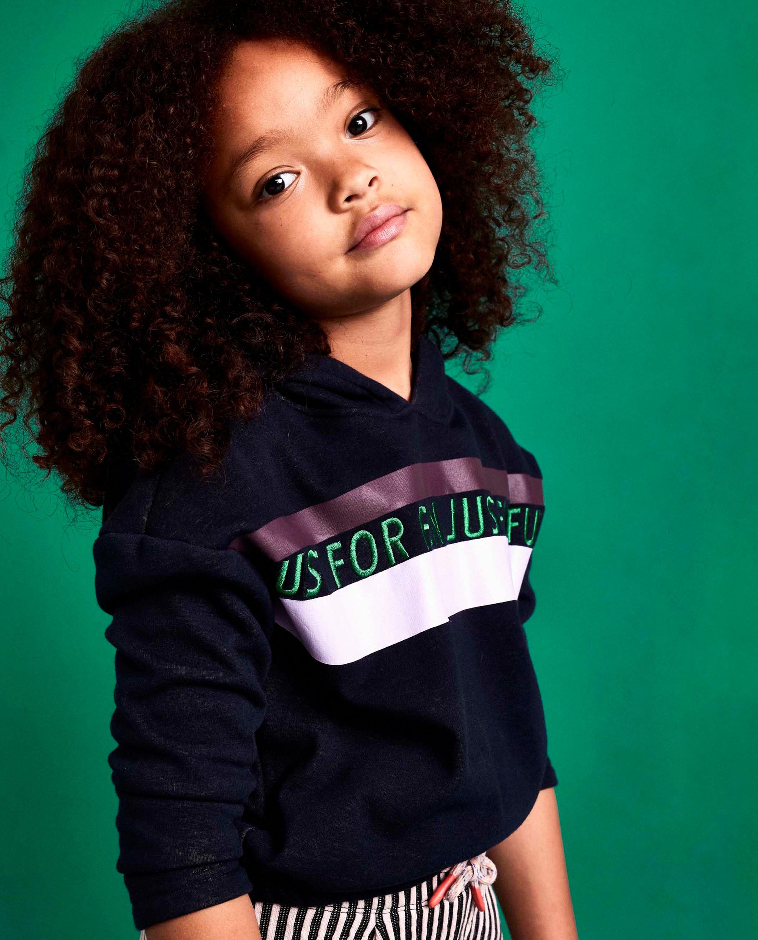 Blauwe hoodie met opschrift CKS - met brushed fleece - CKS
