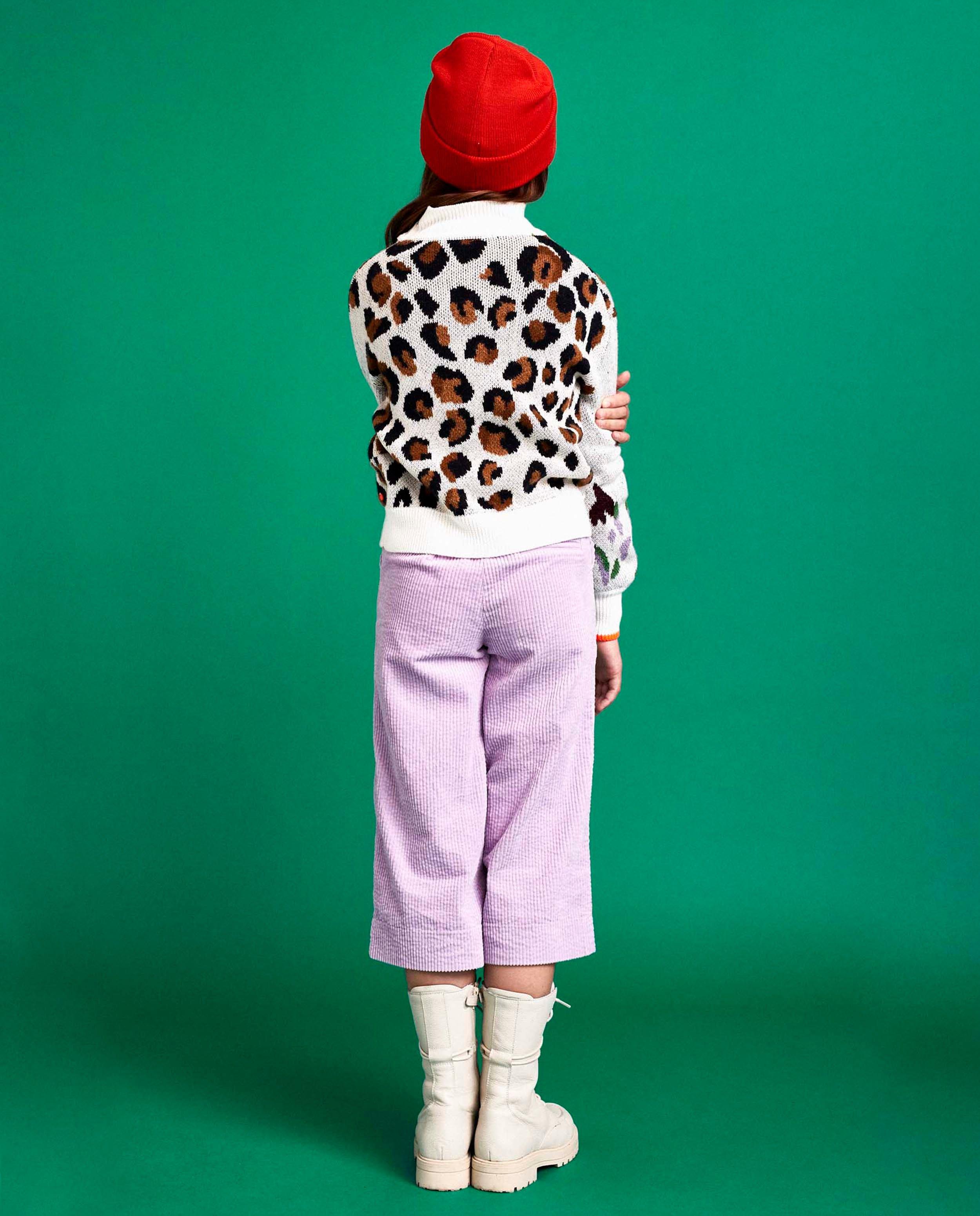 Broeken - Lila broek van ribfluweel CKS