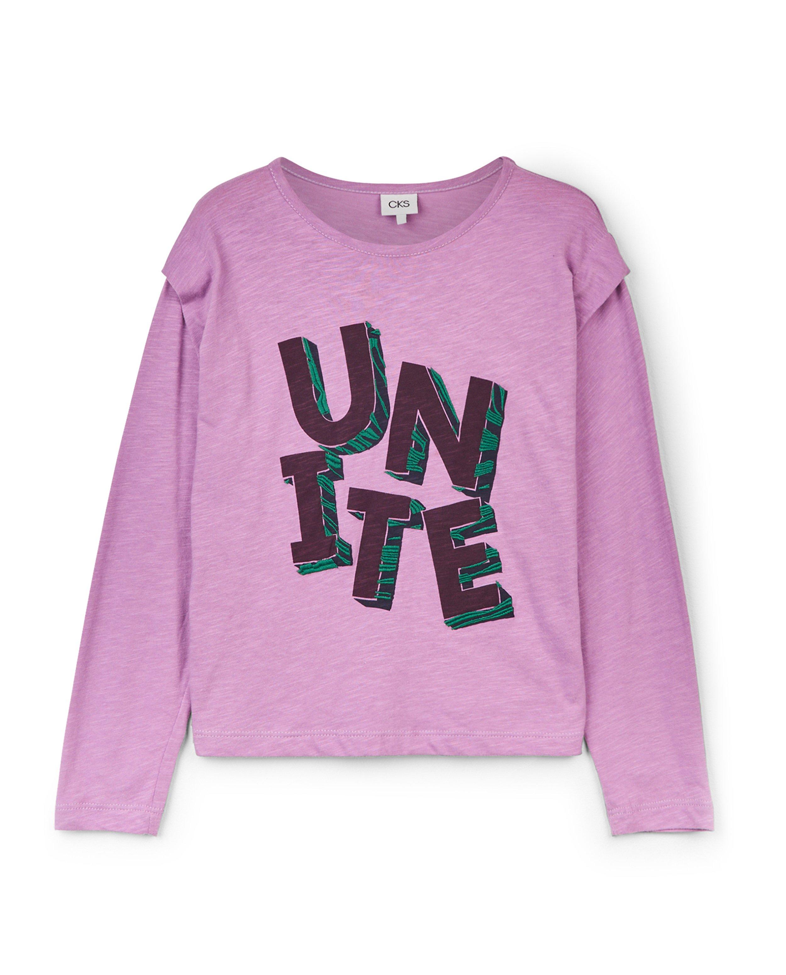 Lila longsleeve met print CKS - stretch - CKS