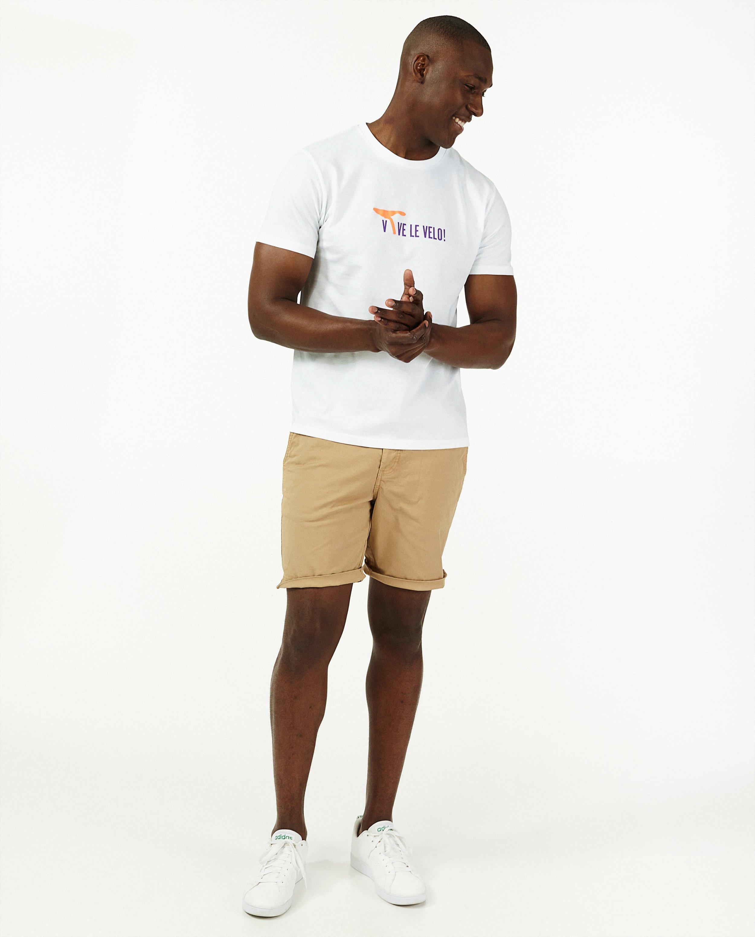 Biokatoenen T-shirt Vive le vélo - in wit - Vive le vélo