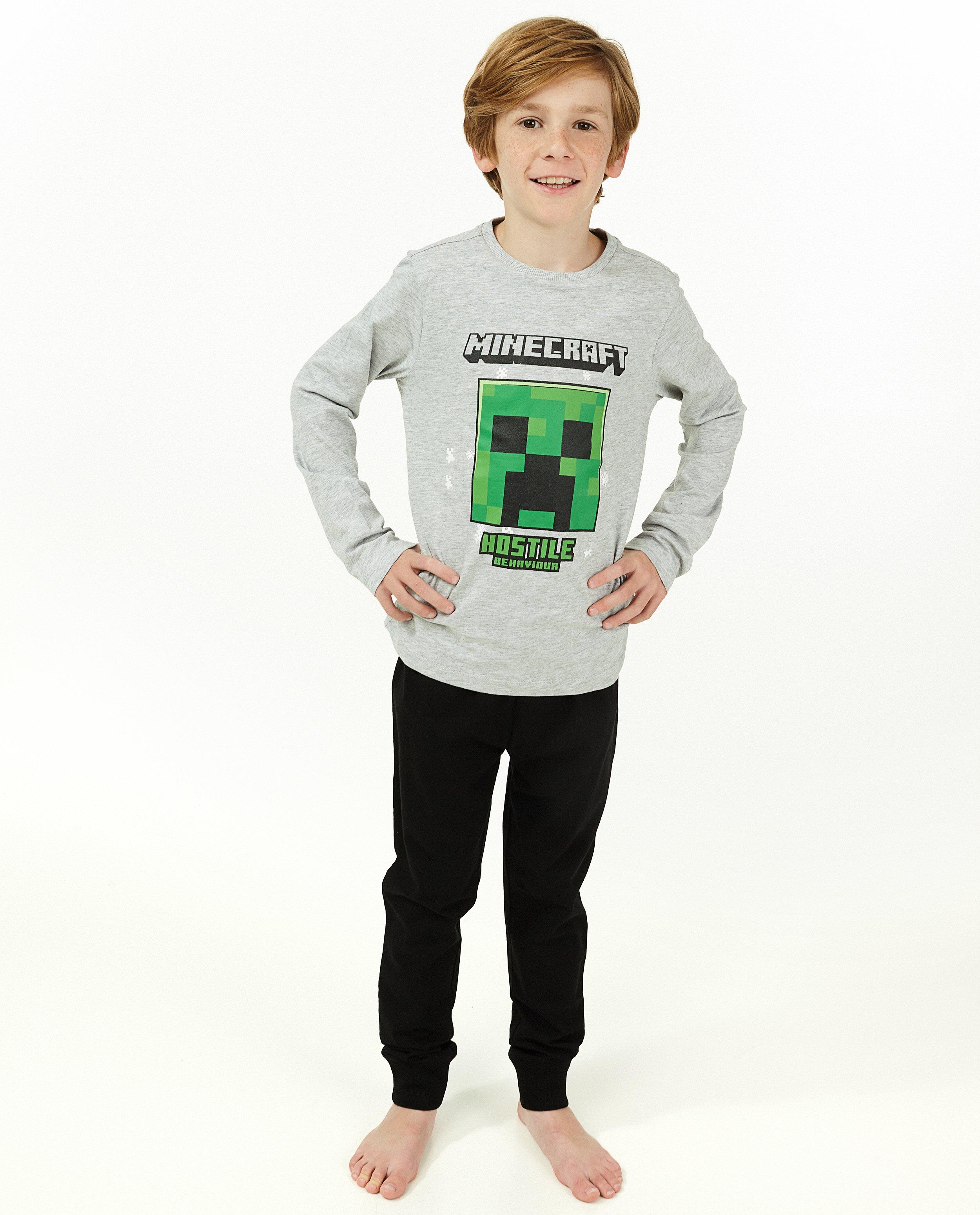Unisex Minecraft-pyjama - Product Detail - donkergrijs - afbeelding nummer 1