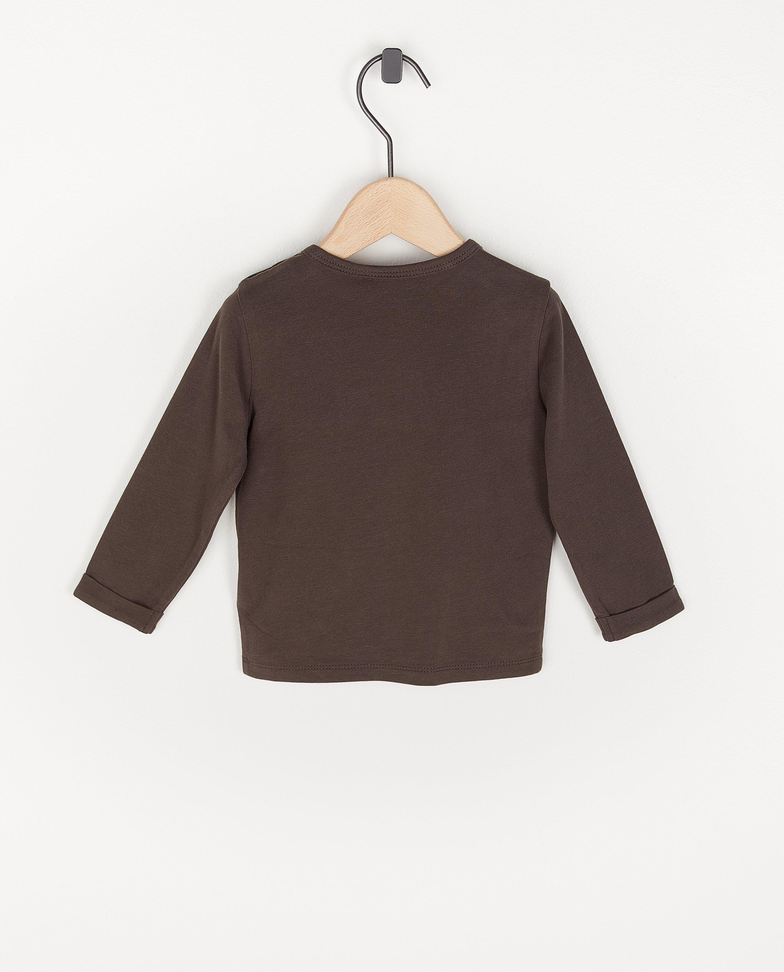 T-shirts - Biokatoenen longsleeve met opschrift