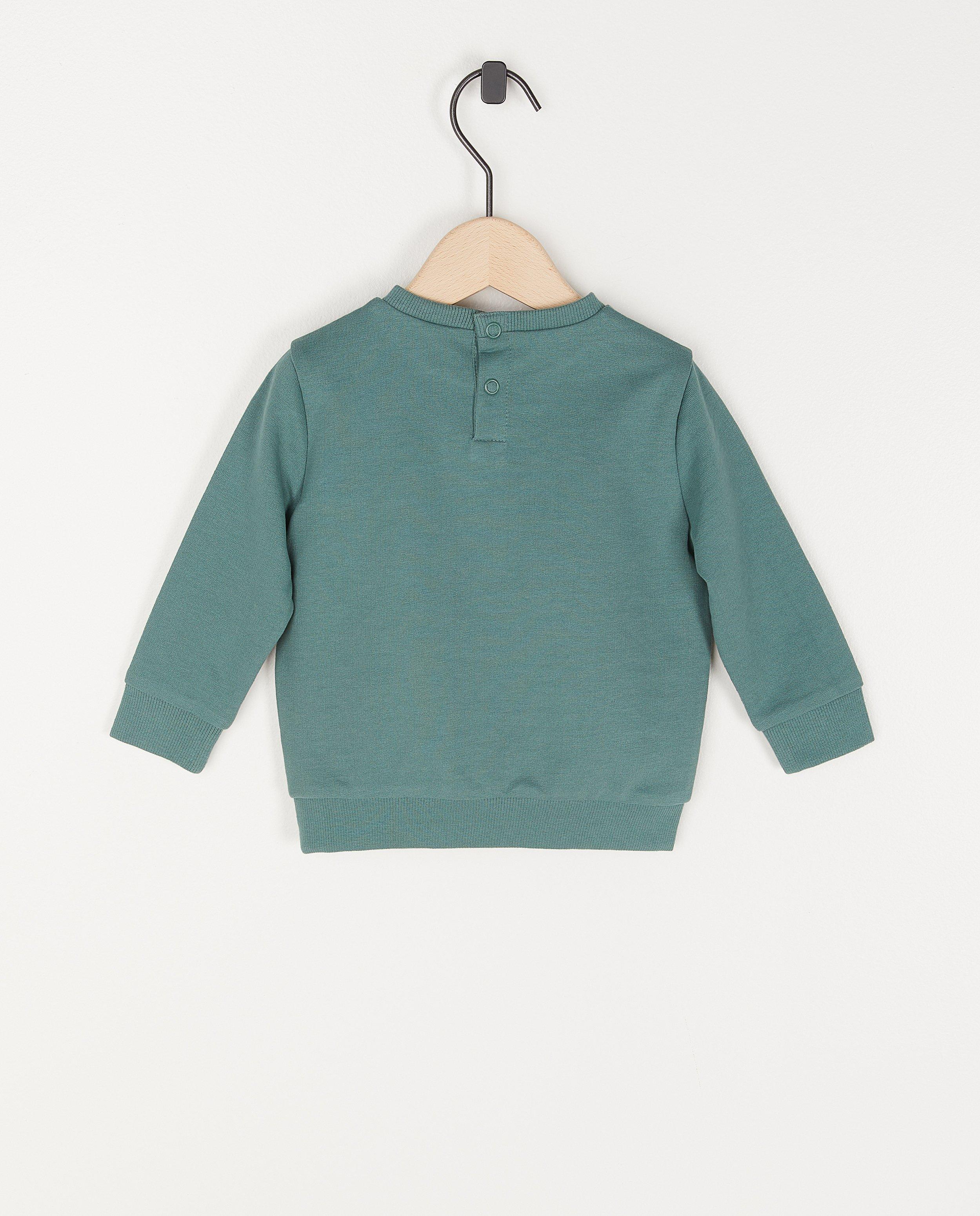 Sweaters - Blauwe sweater met opschrift BESTies