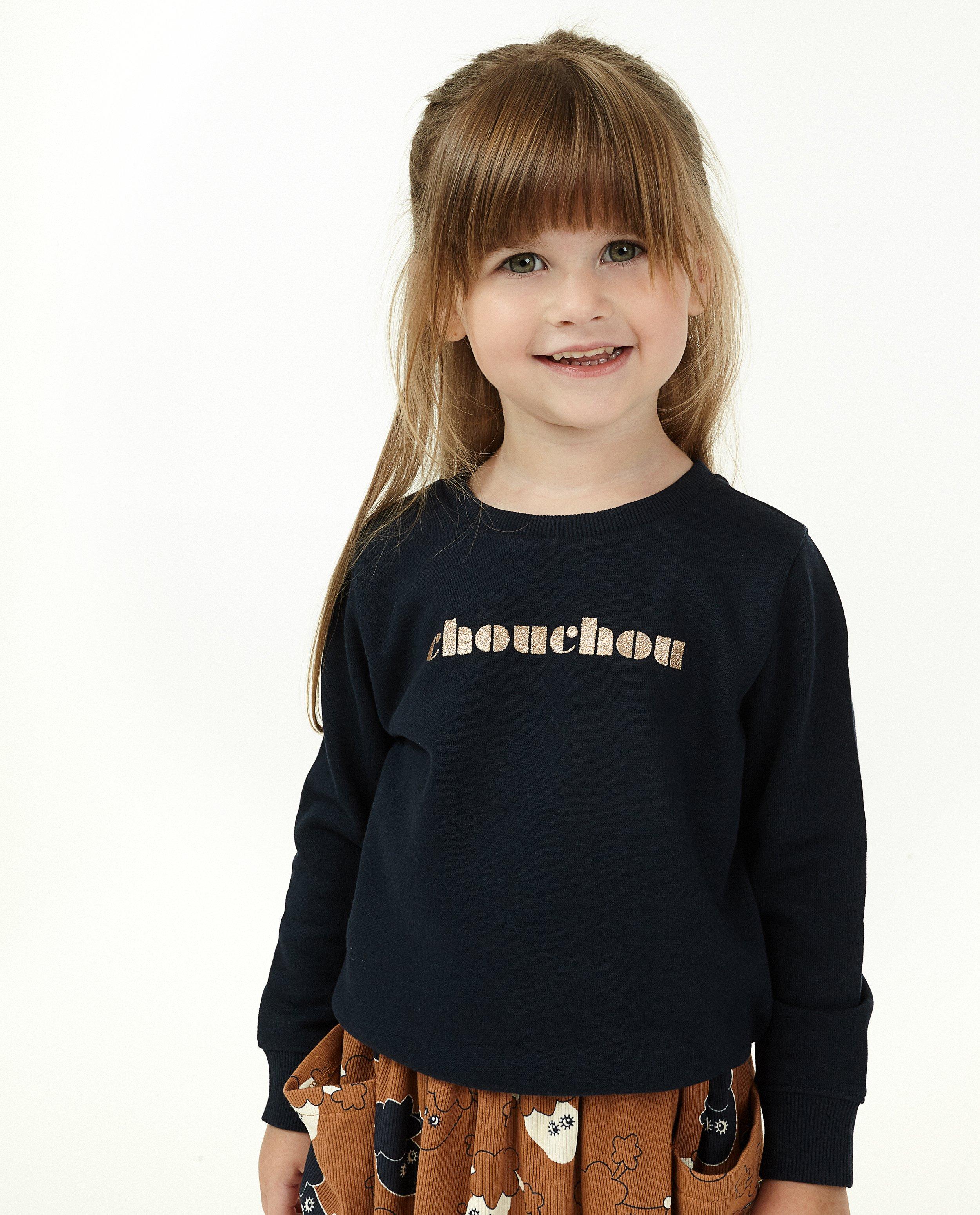 T-shirts - Sweater met glitteropschrift BESTies (FR)