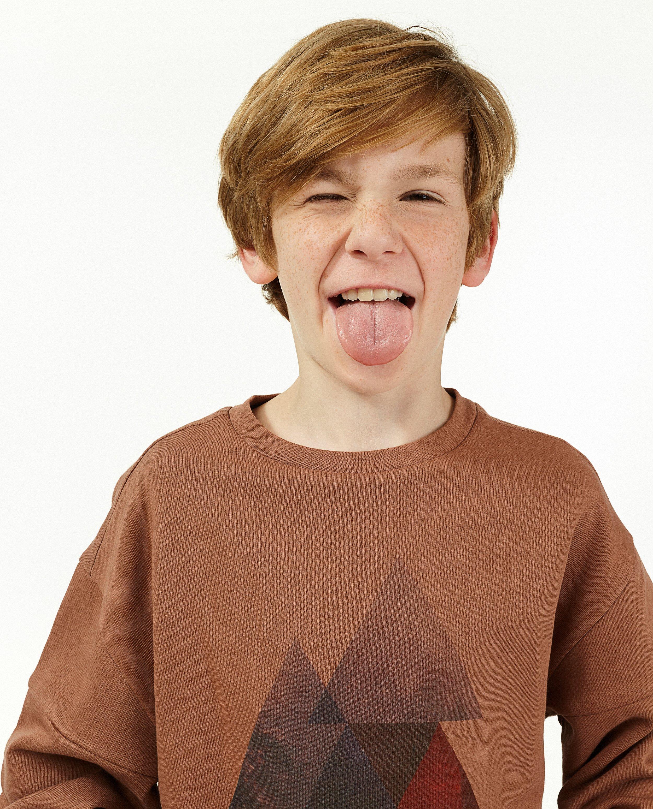 Sweaters - Bruine sweater met print Nachtwacht
