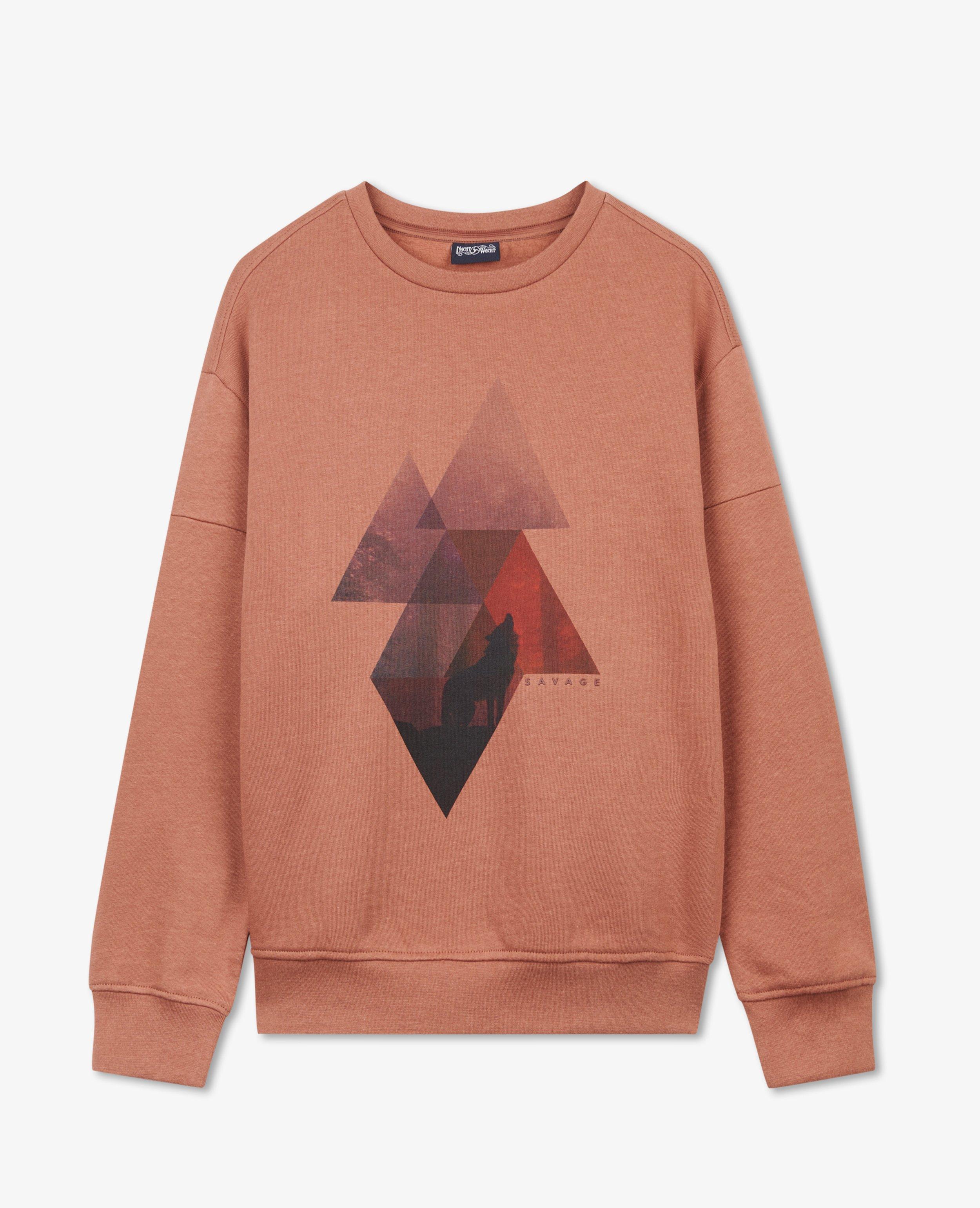 Sweats - Sweat brun à imprimé Garde de Nuit