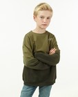 Sweaters - Groene sweater met color block