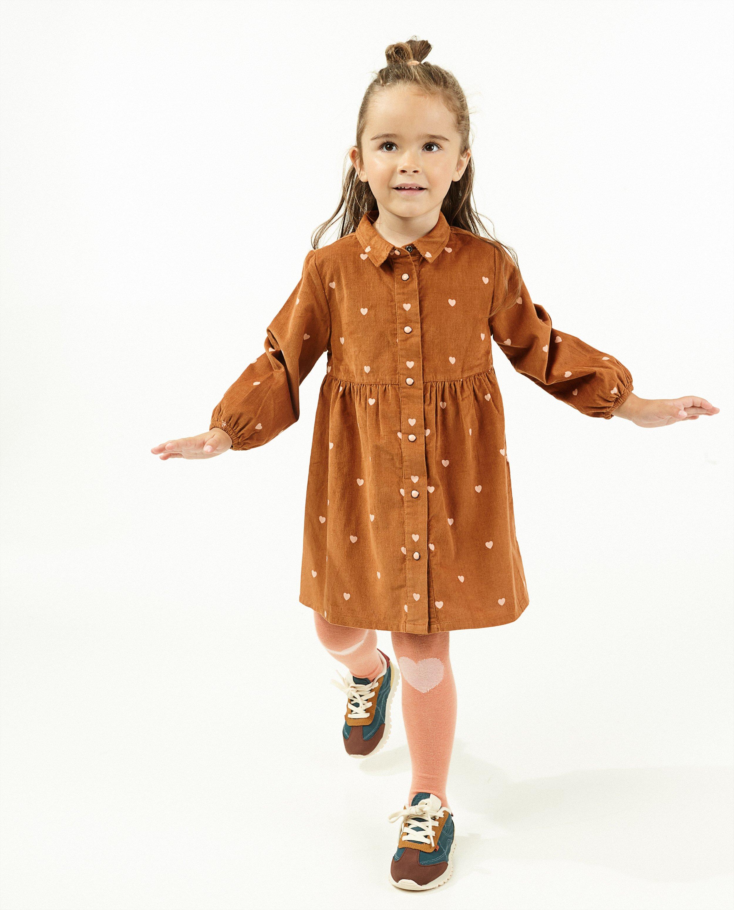 Ribfluwelen jurk Samson en Marie met print Samson JBC Belgie Belgie