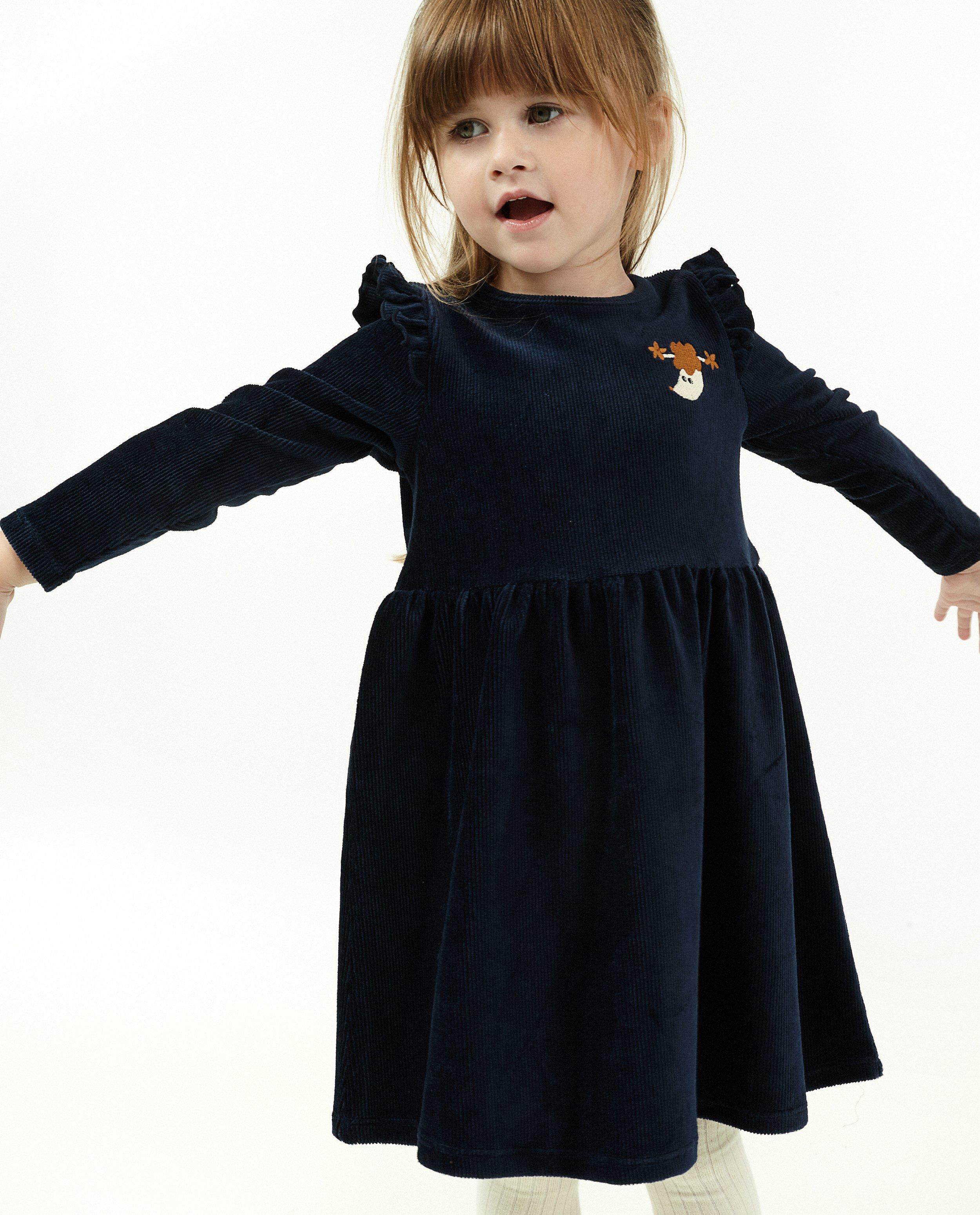 Kleedjes - Blauwe jurk met rib BESTies