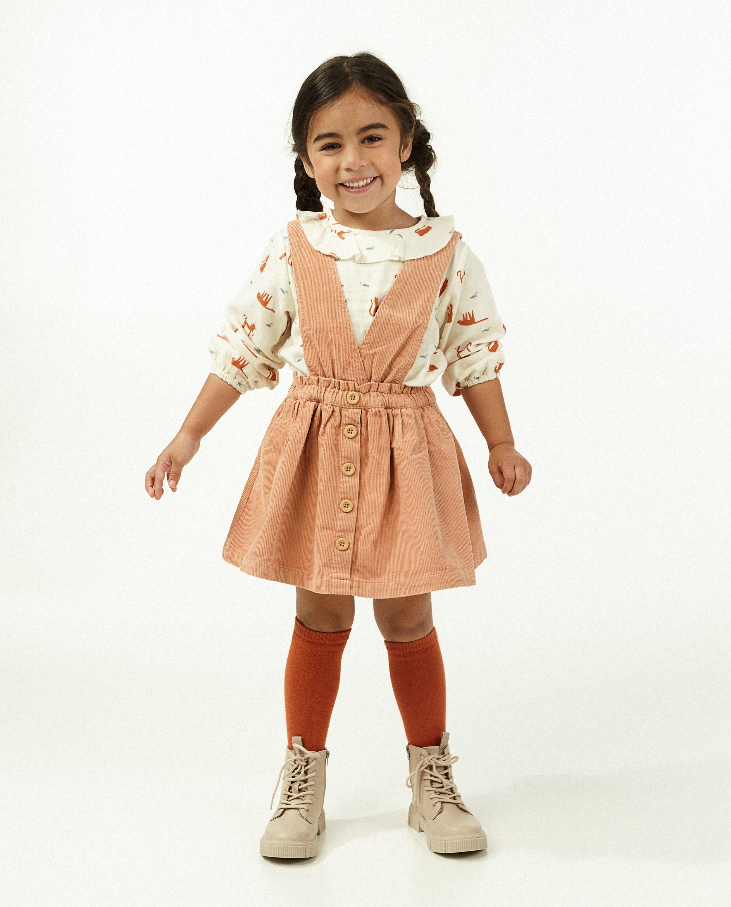 Kleedjes - Oranje salopettejurkje Maya