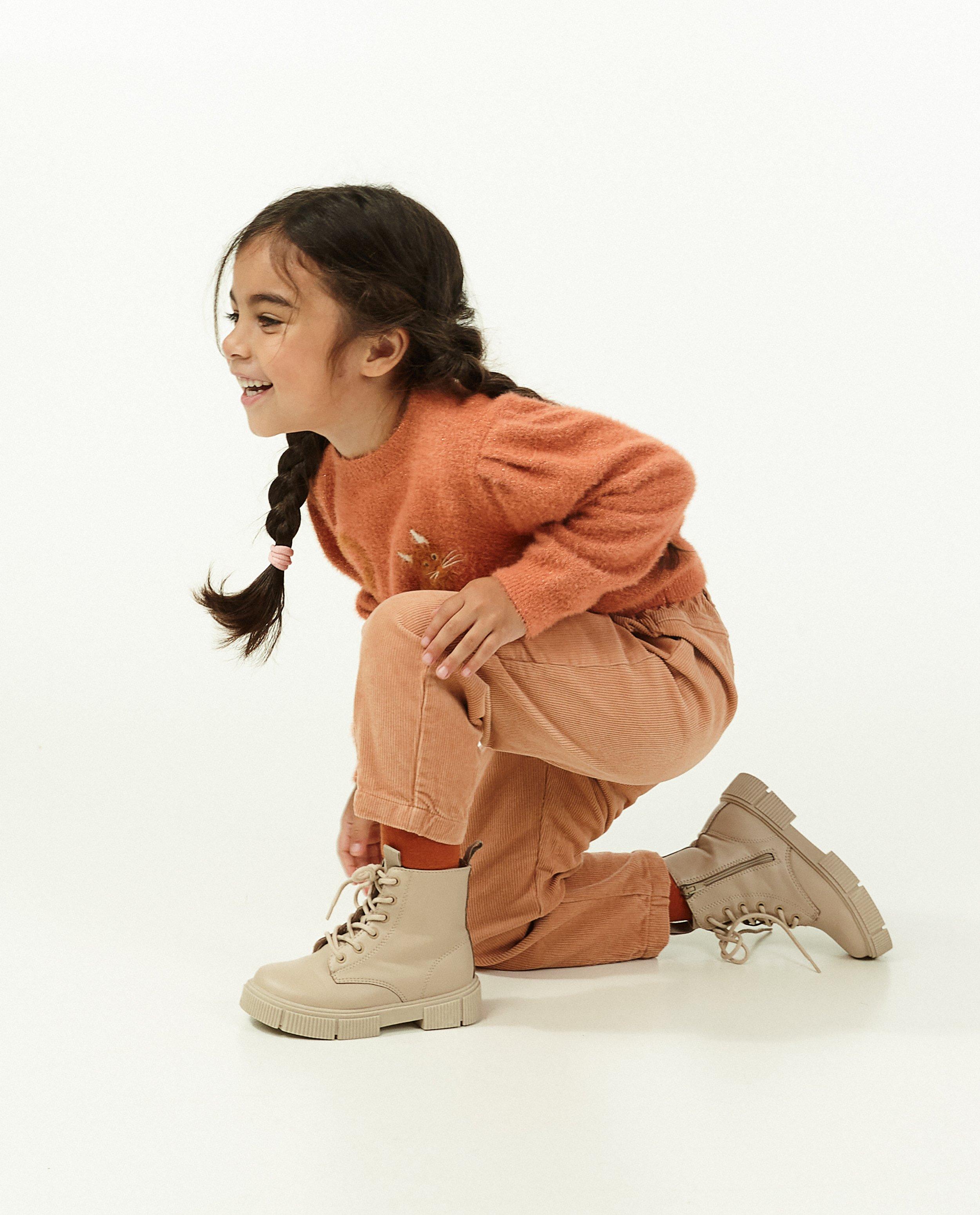 Pantalons - Pantalon orange en velours côtelé Maya