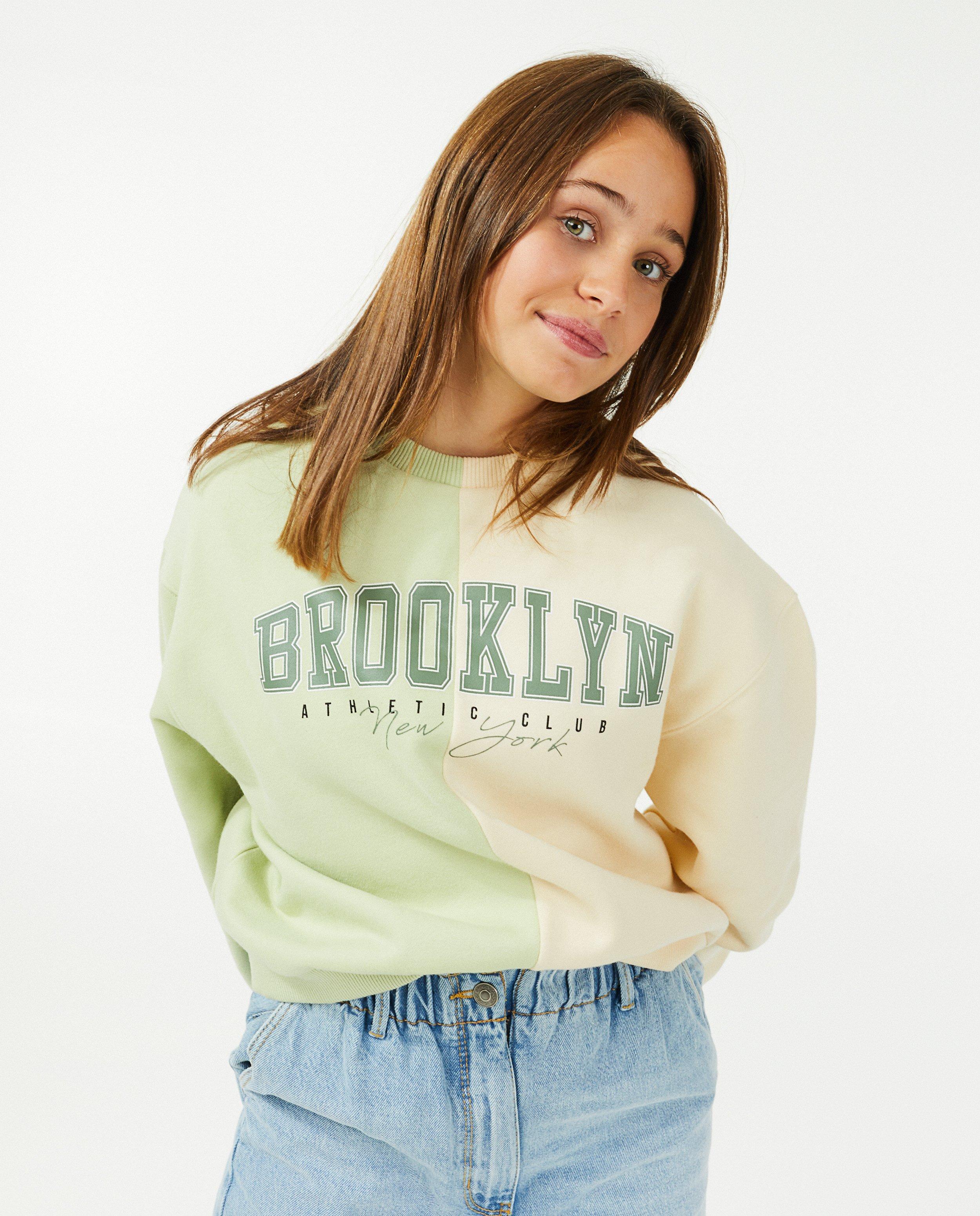 Sweaters - Color block-sweater met print