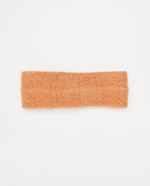 Breigoed - Oranje haarband met strik