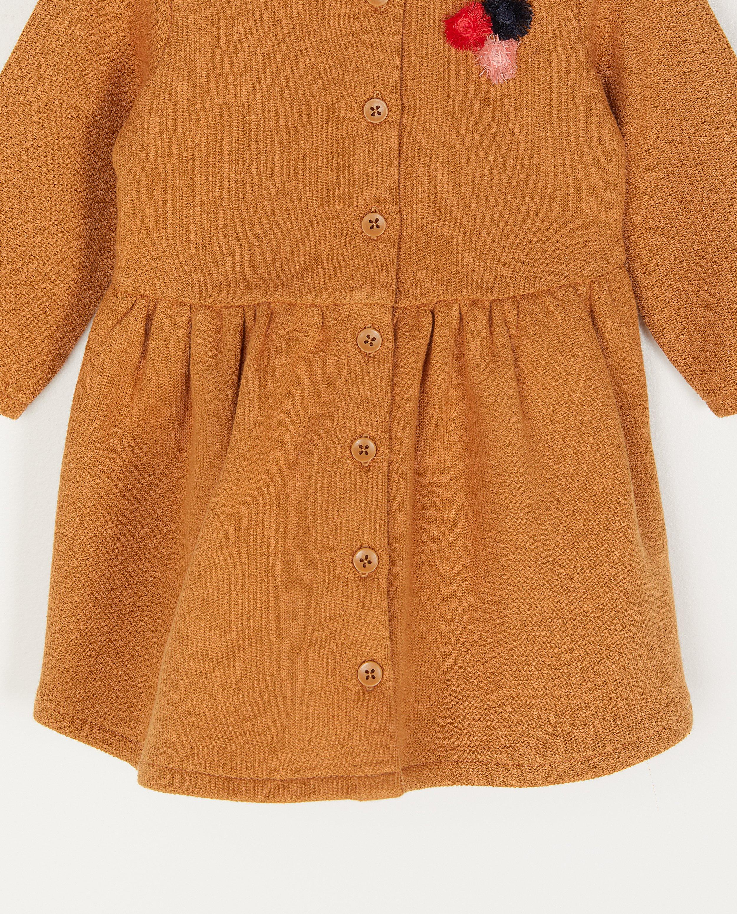 Robes - Robe brune avec relief Bumba