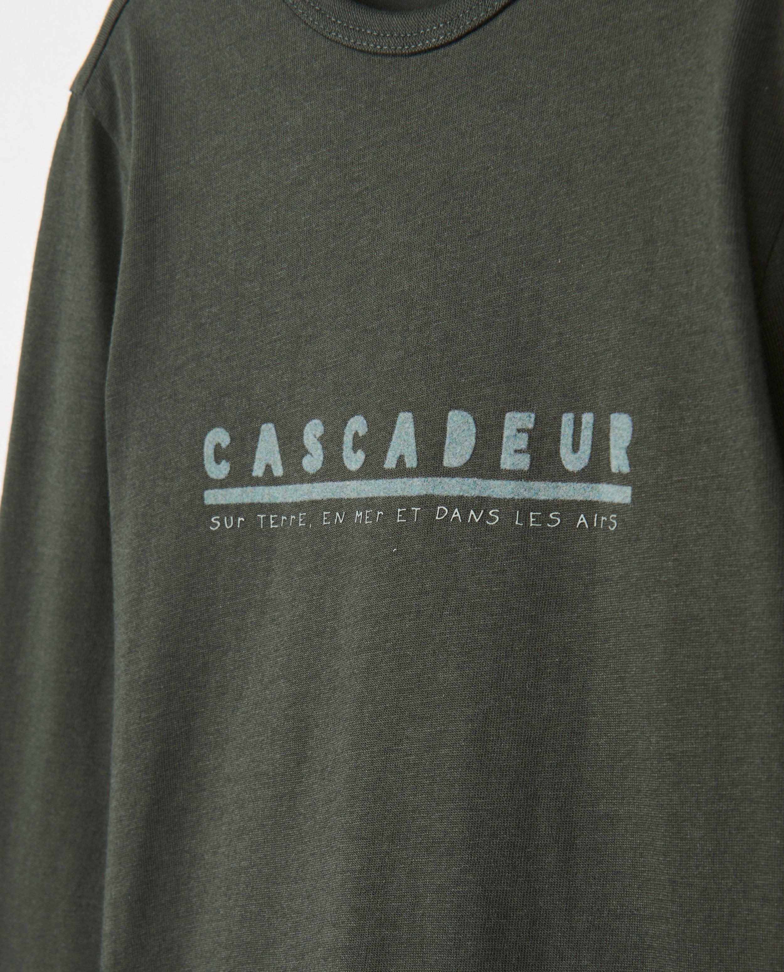 T-shirts - T-shirt vert à manches longues avec inscription FR