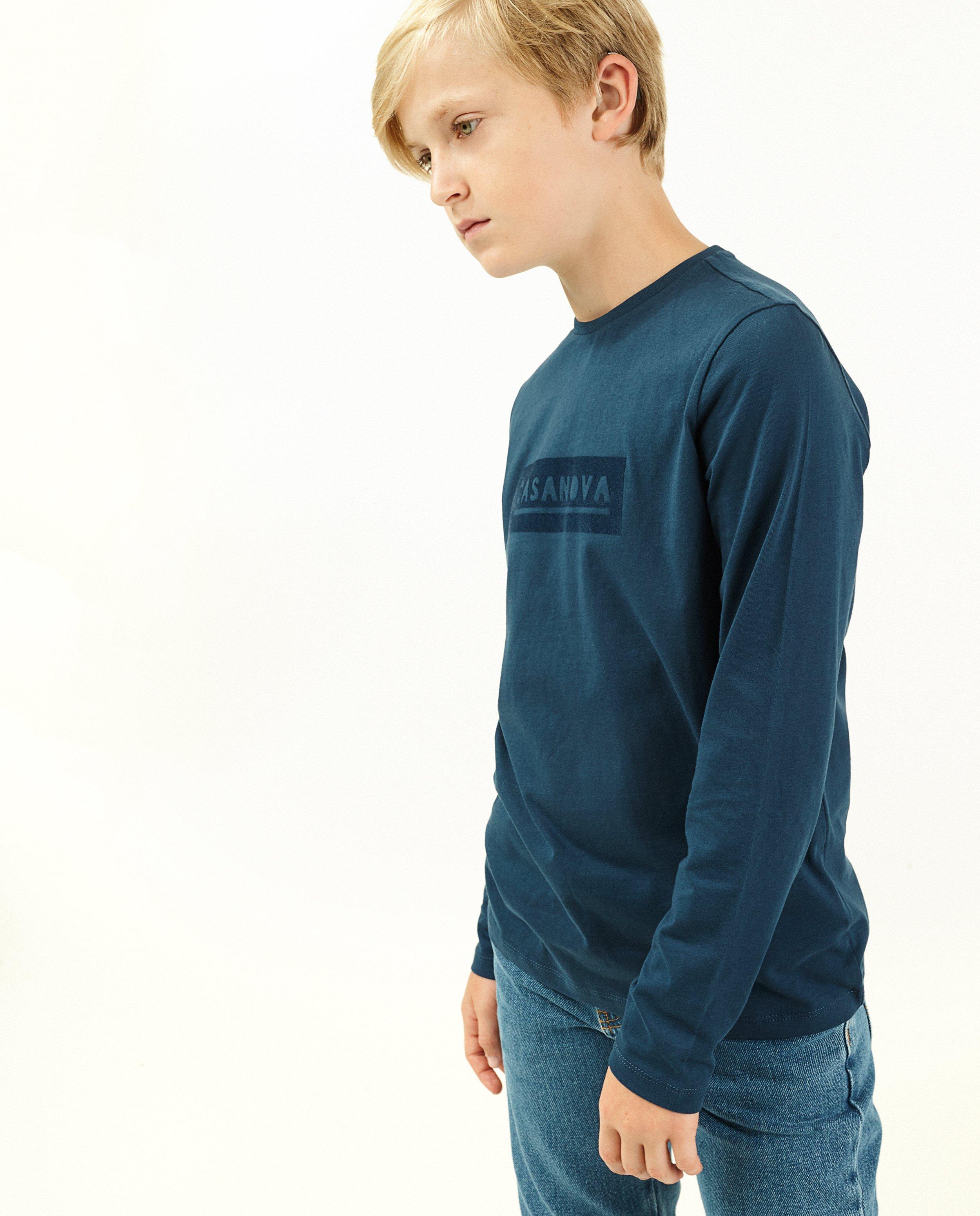 T-shirts - Kaki longsleeve met NL opschrift