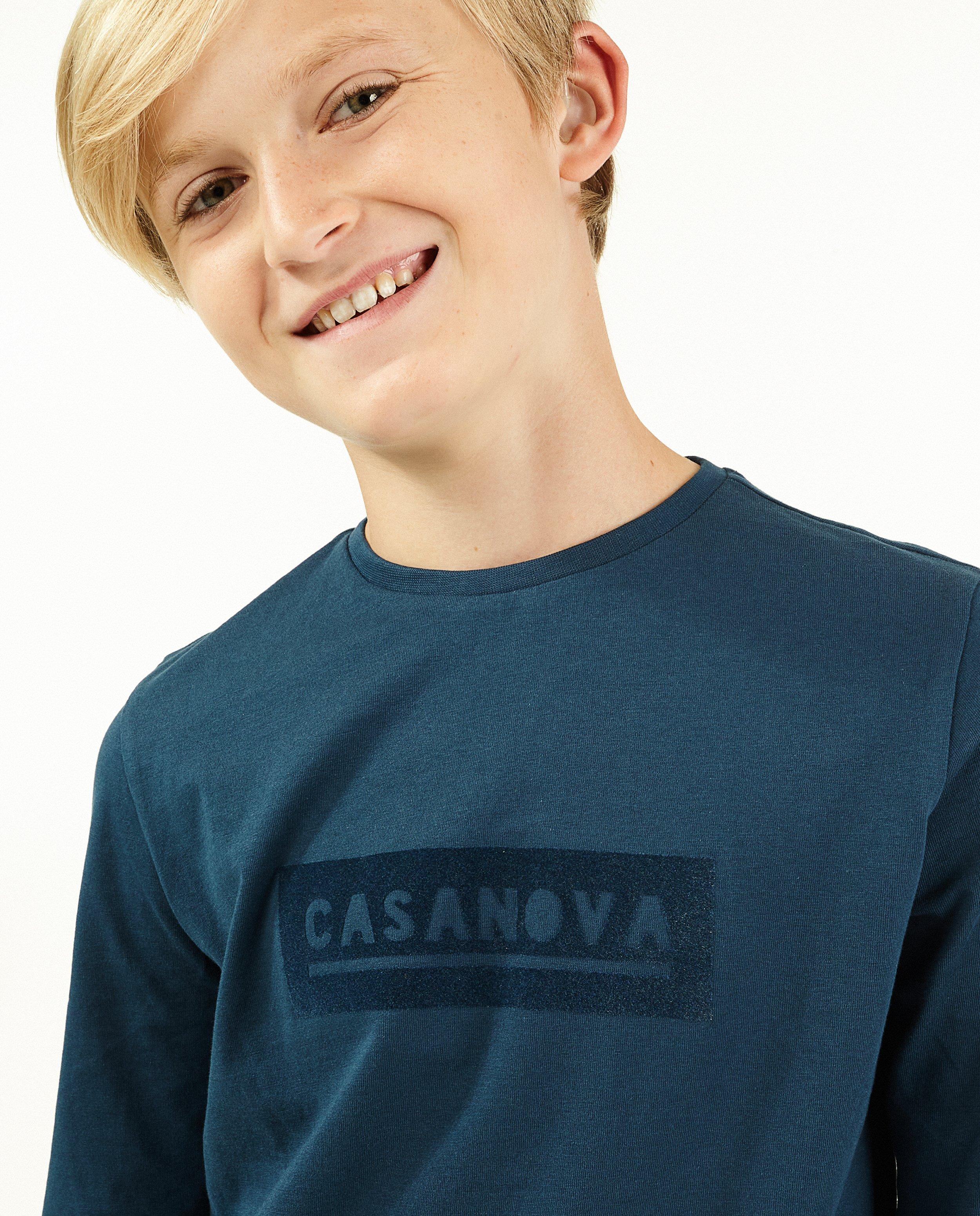 T-shirts - Kaki longsleeve met NL opschrift