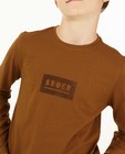 T-shirts - T-shirt kaki à manches longues, inscription NL