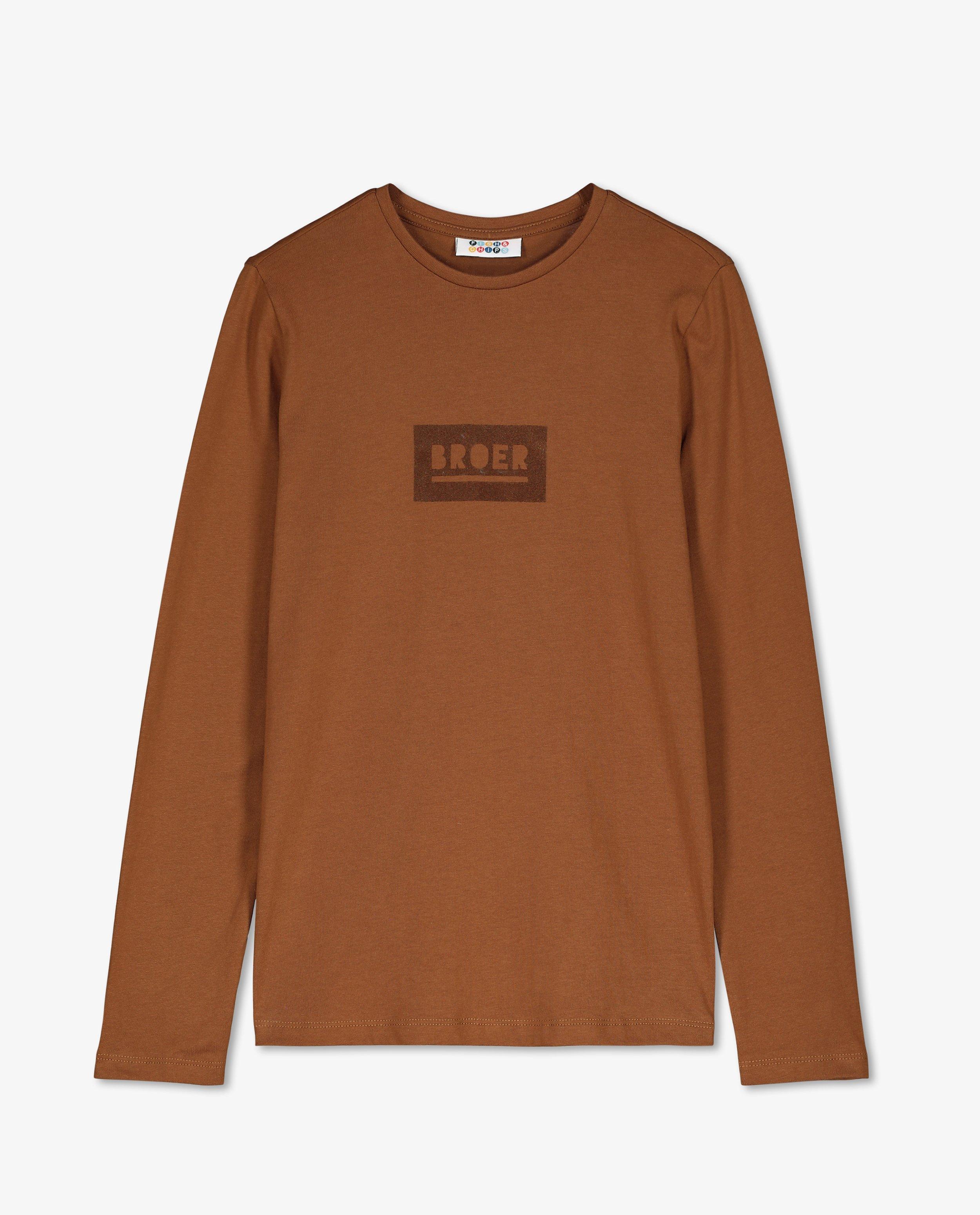 T-shirts - Kaki longsleeve met NL opschrift