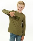 T-shirts - Kaki longsleeve met NL opschrift