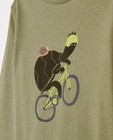 T-shirts - Donkerrode longsleeve met print