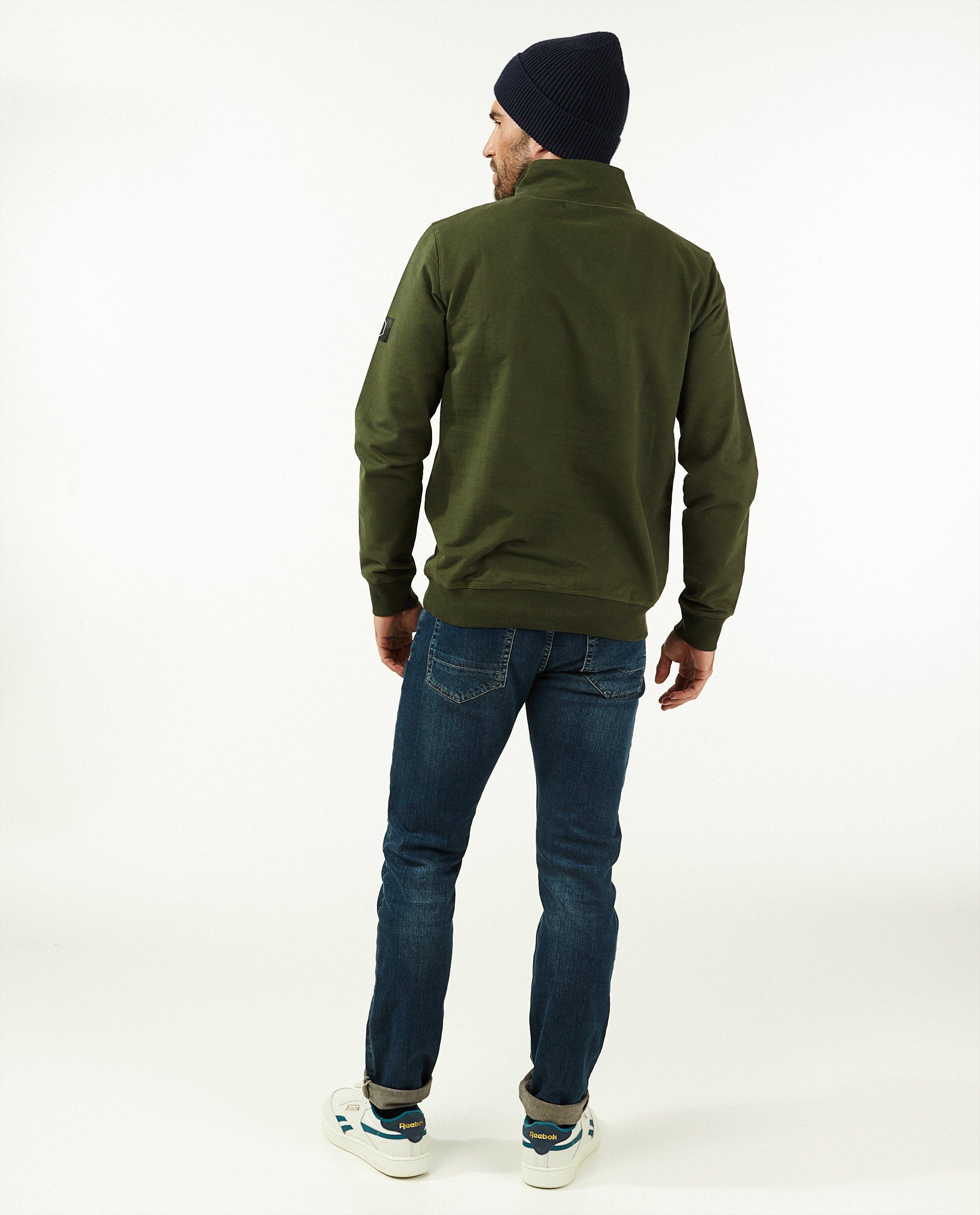 Sweats - Sweat vert avec fermeture à glissière