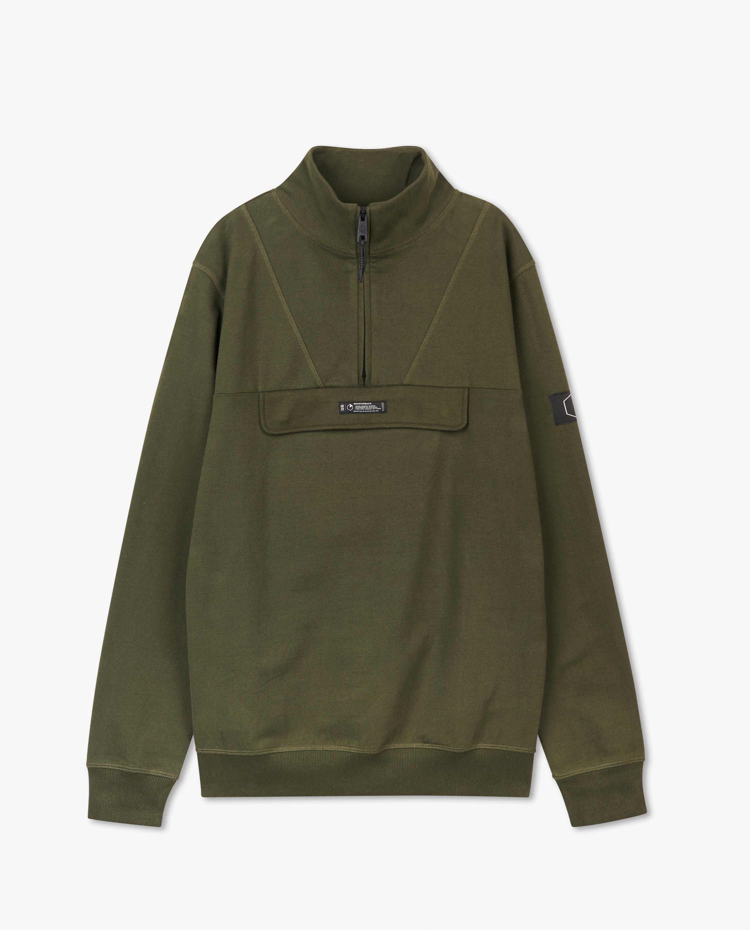 Sweats - Sweat vert avec fermeture à glissière