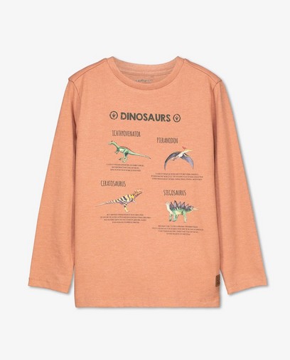 T-shirt orange à manches longues, imprimé T-shirt orange à manches longues, imprimé