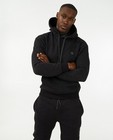 Zwarte hoodie met strepen - allover - Quarterback