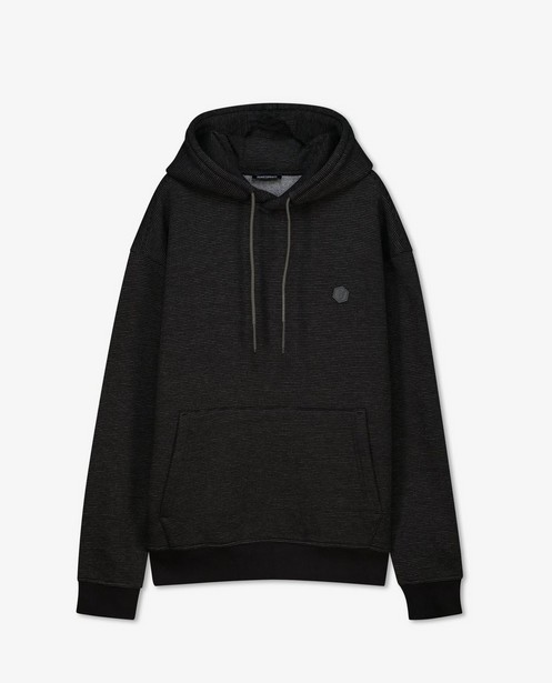 Sweaters - Zwarte hoodie met strepen
