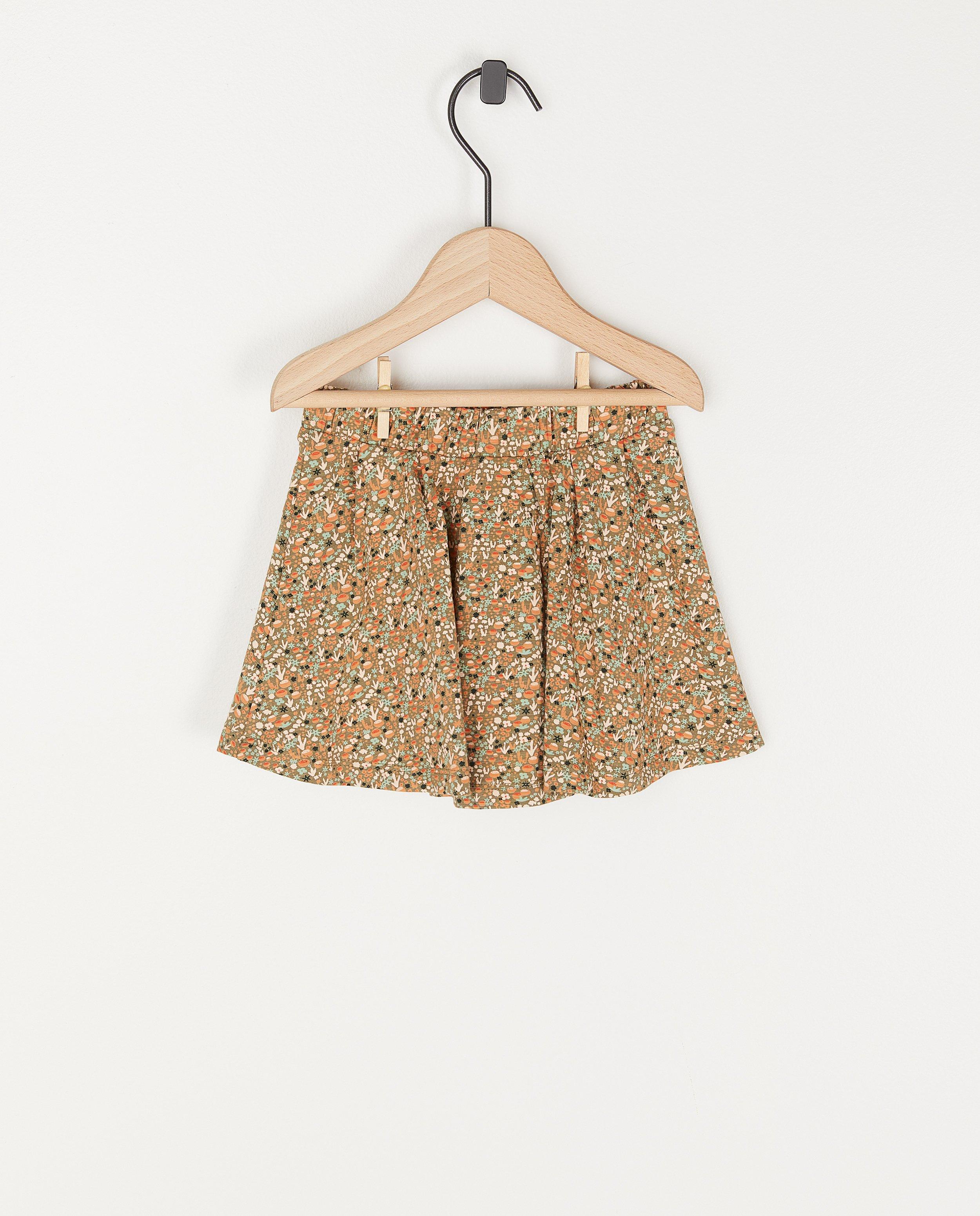 Rokken - Biokatoenen rok met bloemenprint