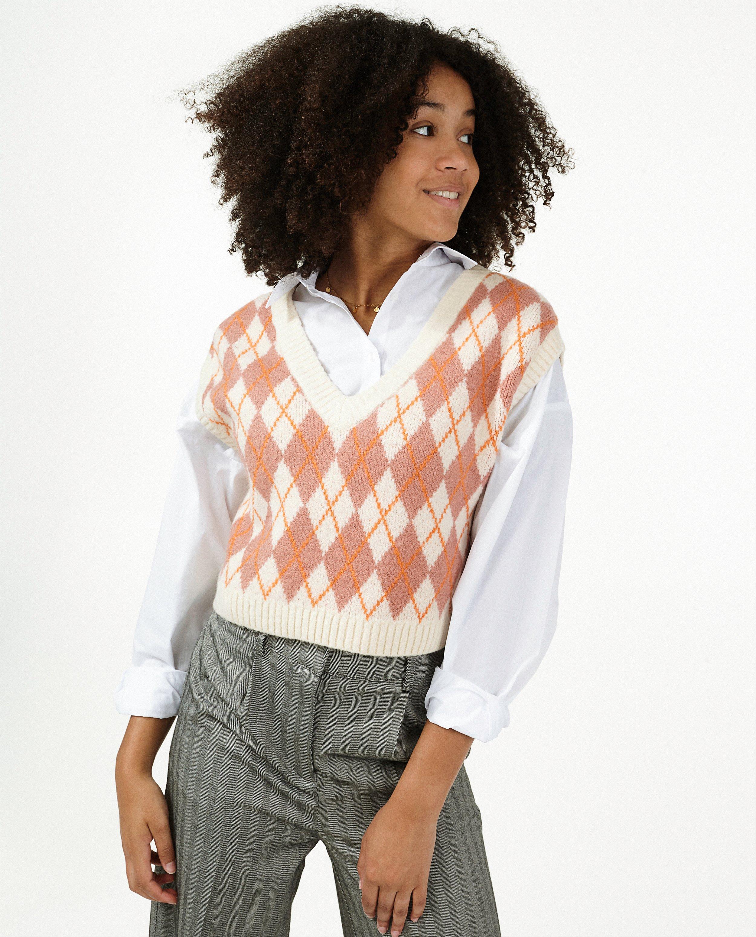 Roze debardeur met ruiten - Product Detail - lichtbeige - afbeelding nummer 2