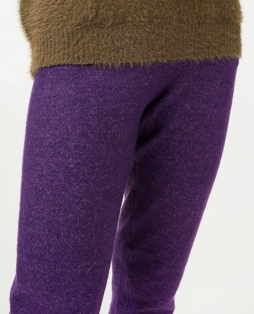 Pantalons - Pantalon mauve en fin tricot Pieces