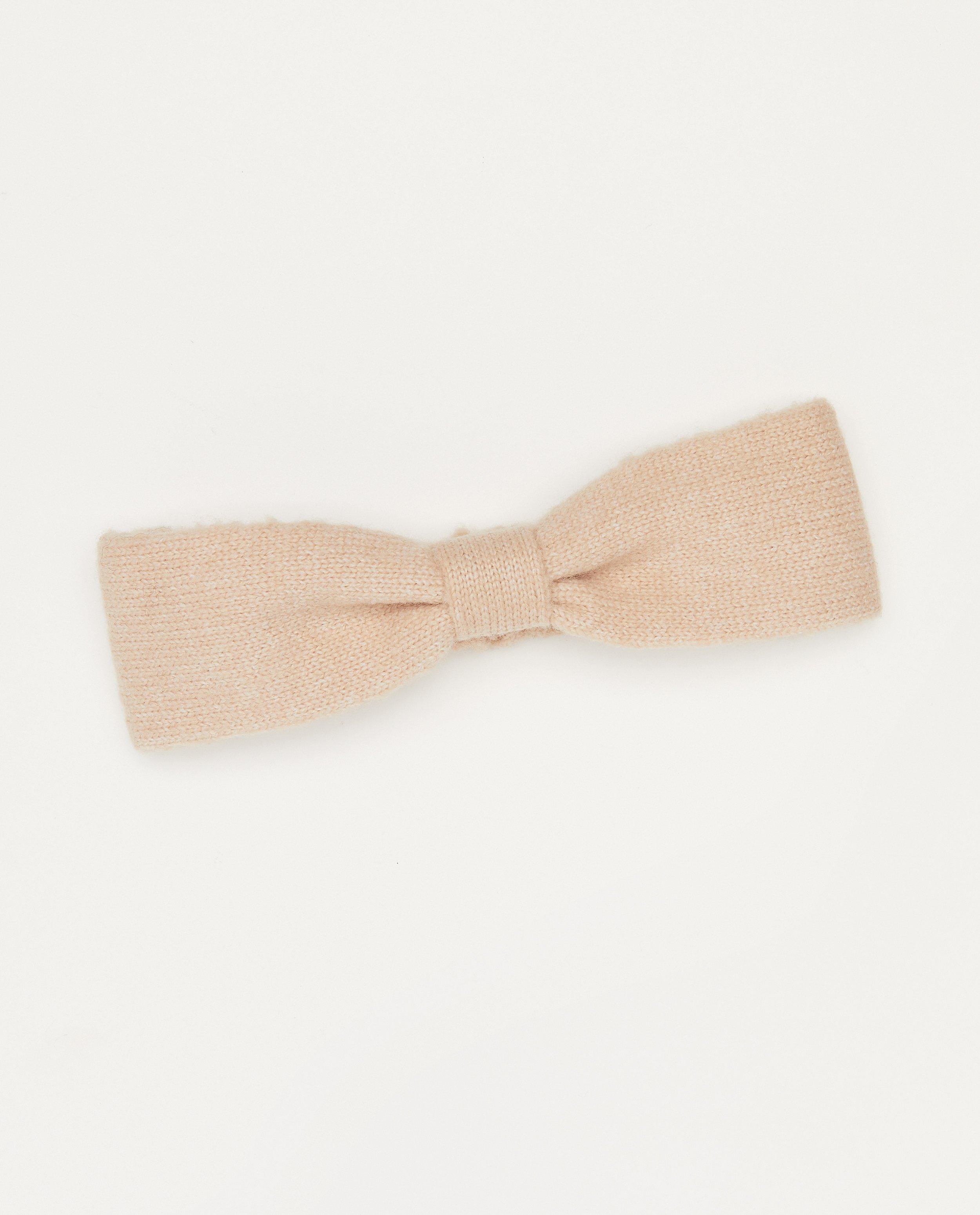 Beige haarband met knoop - van fijne brei - Milla Star