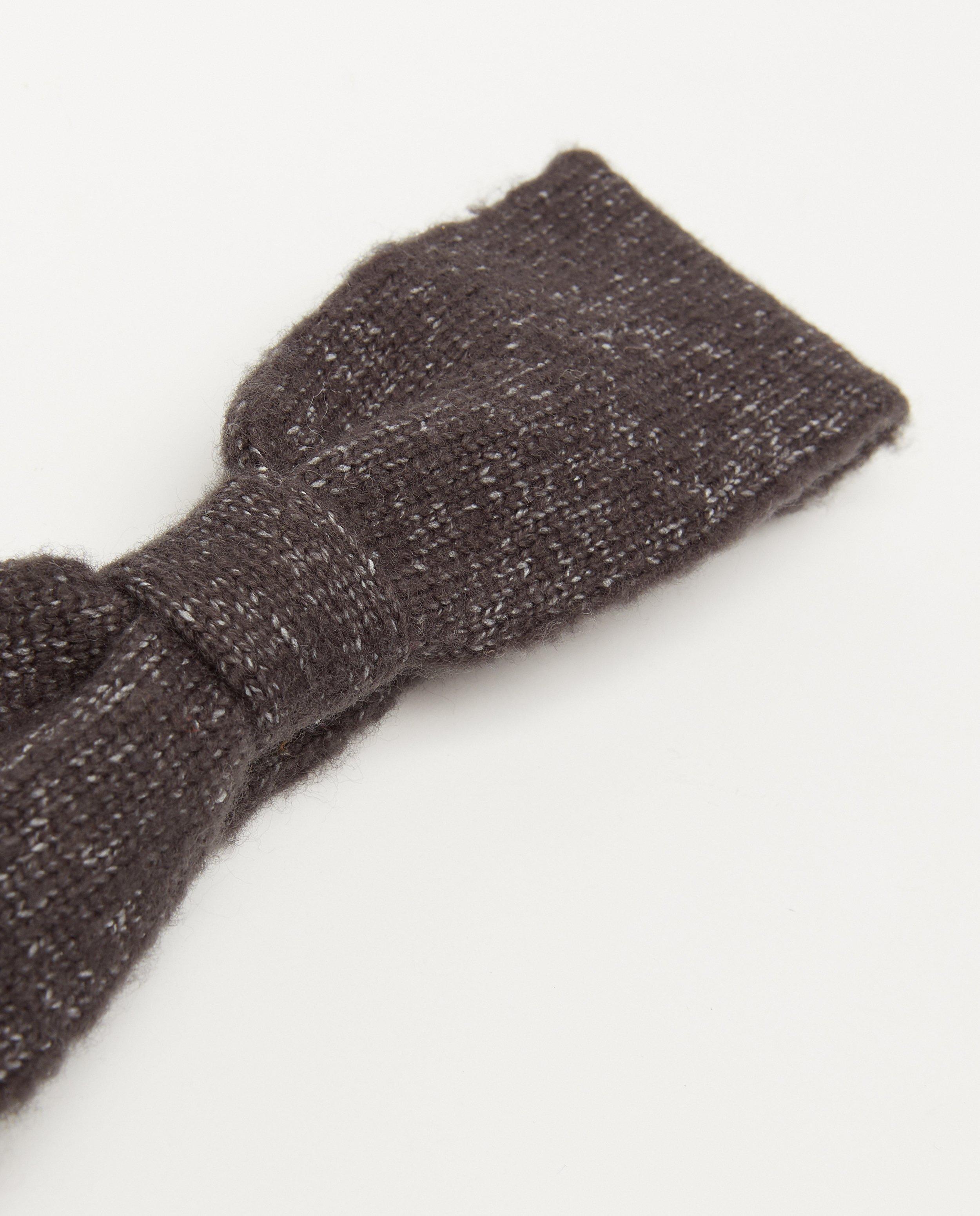 Breigoed - Donkergrijze haarband met knoop