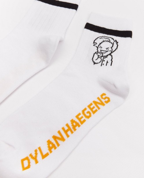 Chaussettes - Chaussettes blanches côtelées Dylan Haegens