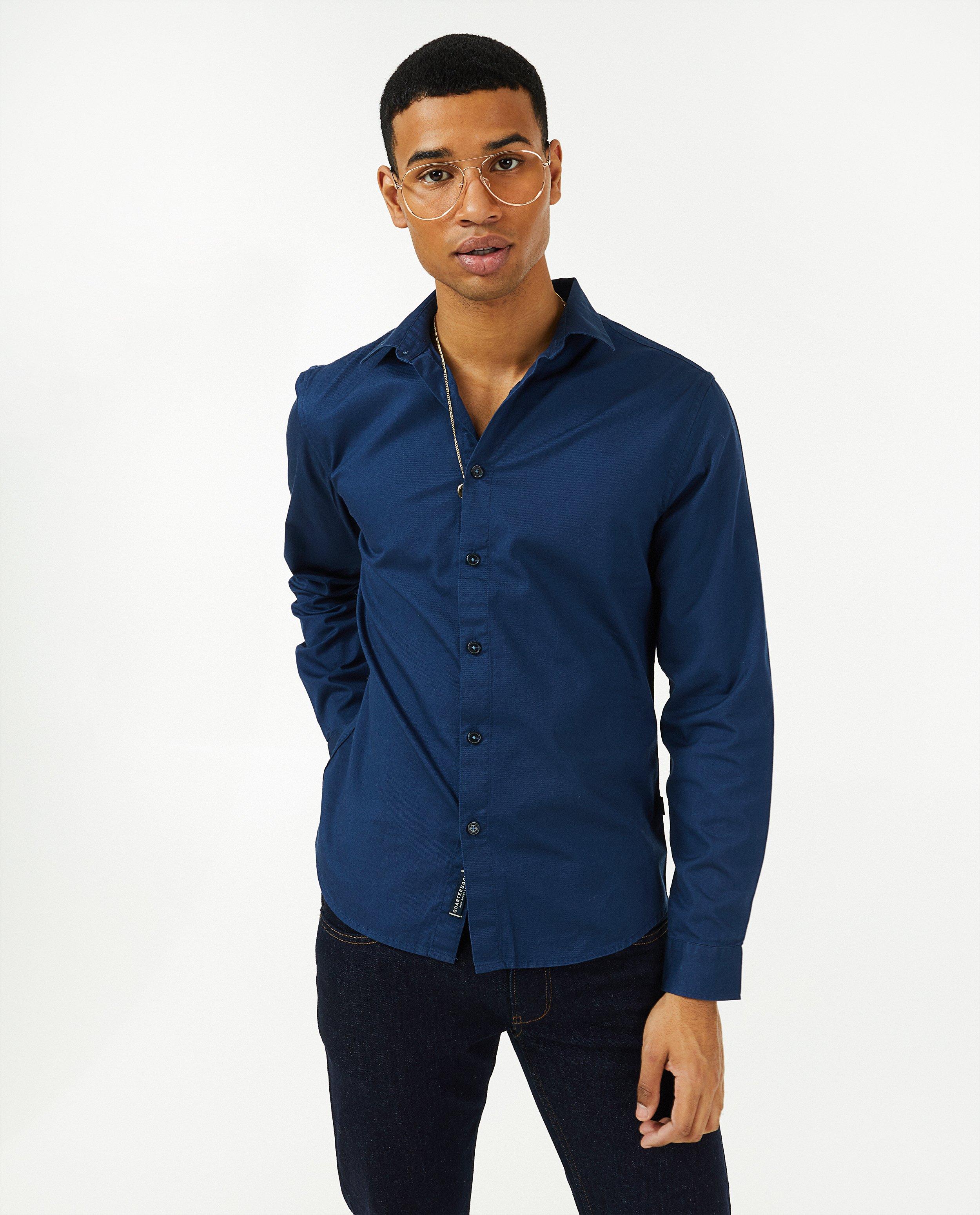 Hemden - Blauw hemd, heren