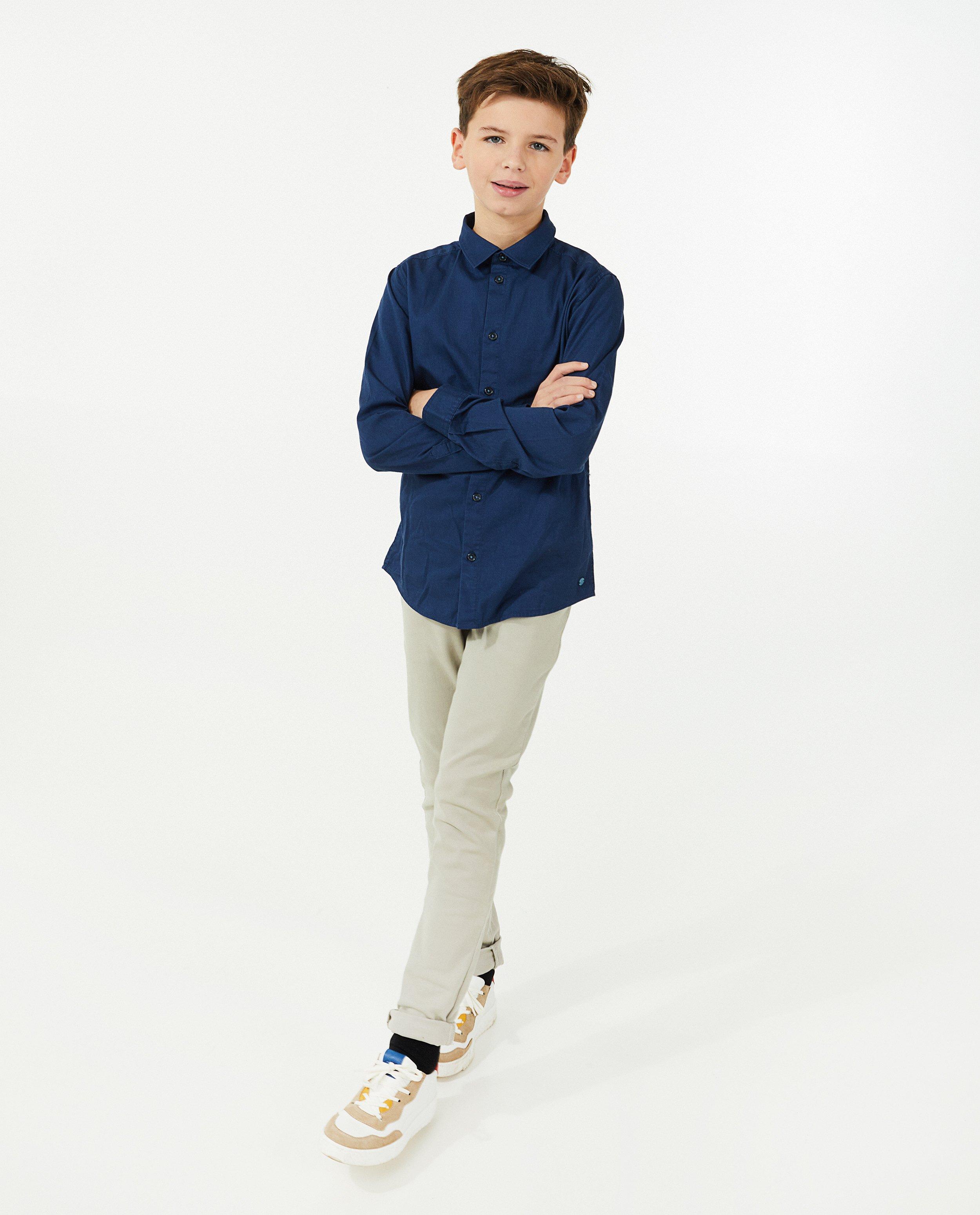 Blauw hemd, 7-14 jaar - null - Fish & Chips