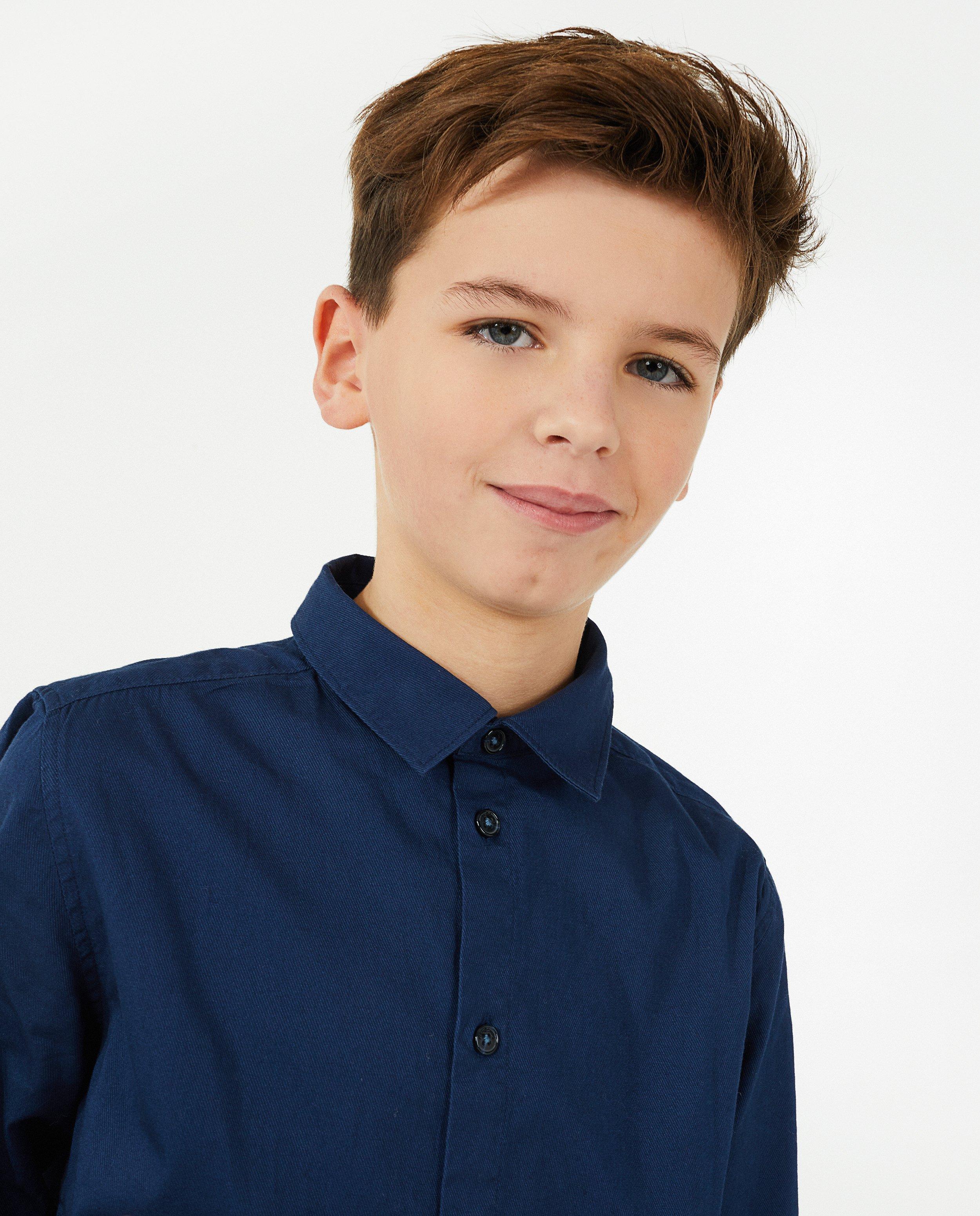 Hemden - Blauw hemd, 7-14 jaar
