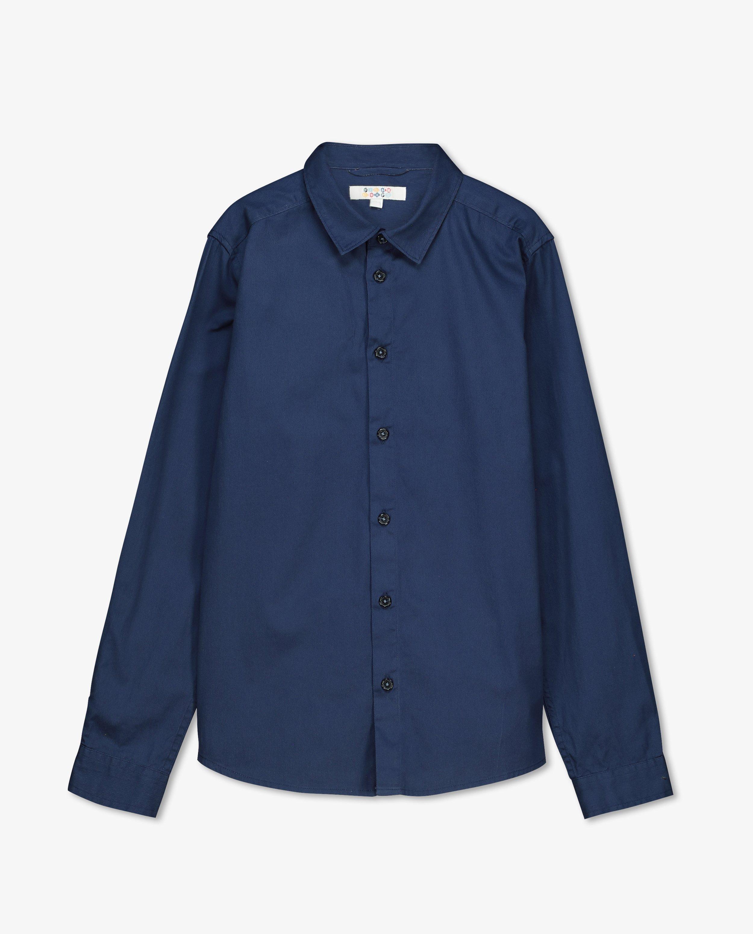 Hemden - Blauw hemd, 7-14 jaar