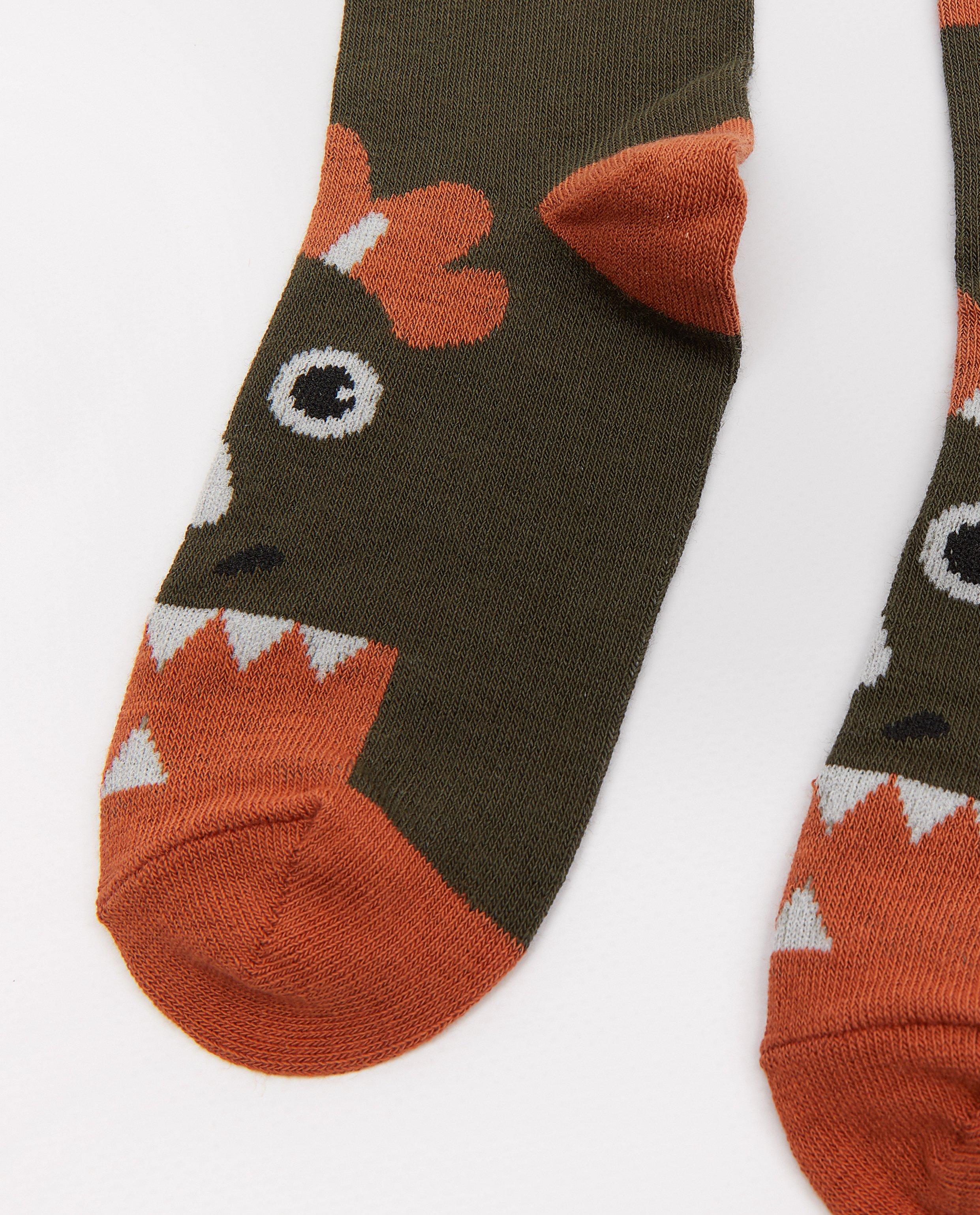 Chaussettes - Chaussettes vertes à imprimé de dinos