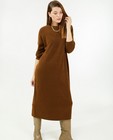 Oversized jurk in bruin Sora - van fijne brei - Sora
